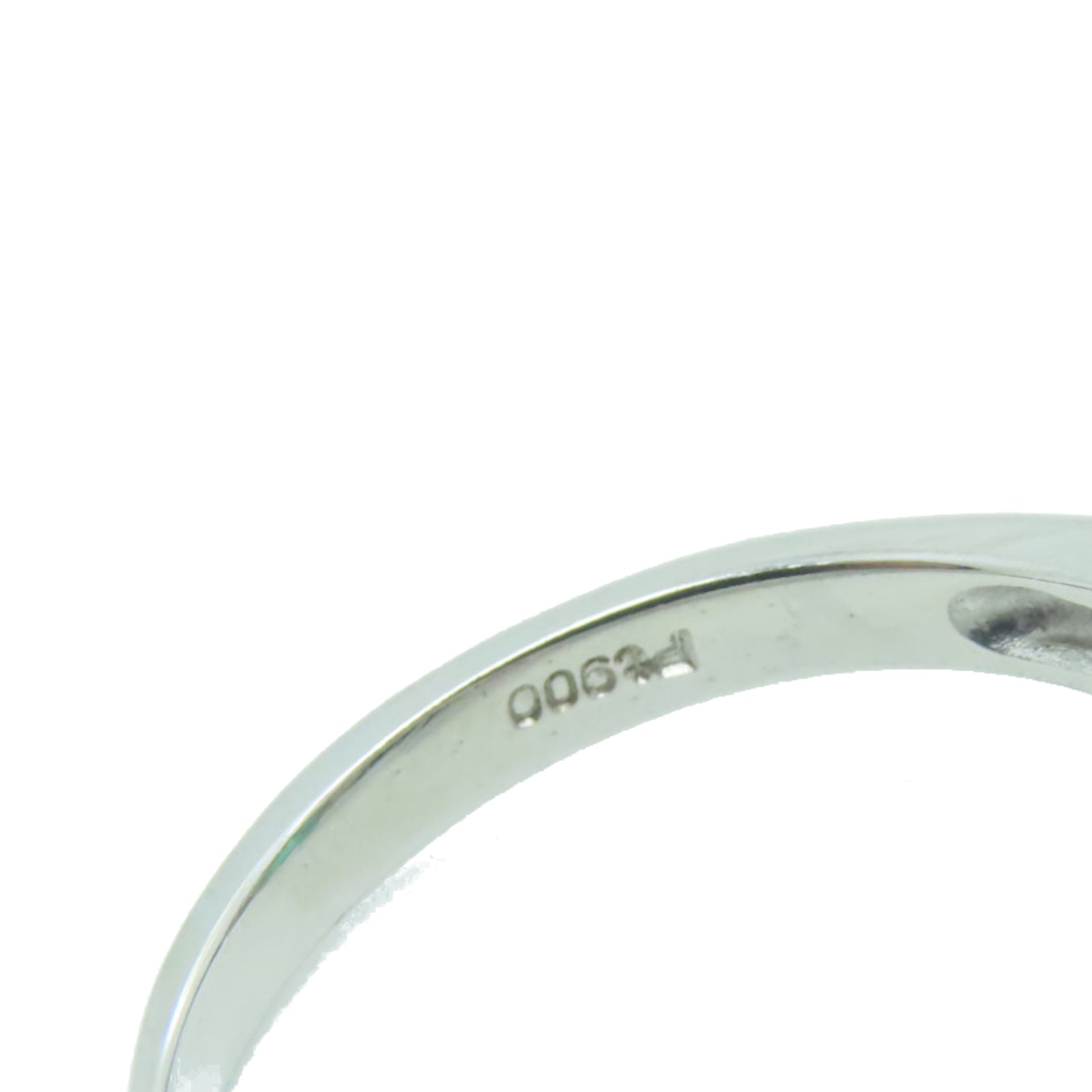 JEWELRY 【激减优惠】PT900铂金0.76ct绿宝石0.40ct钻石戒指US#6