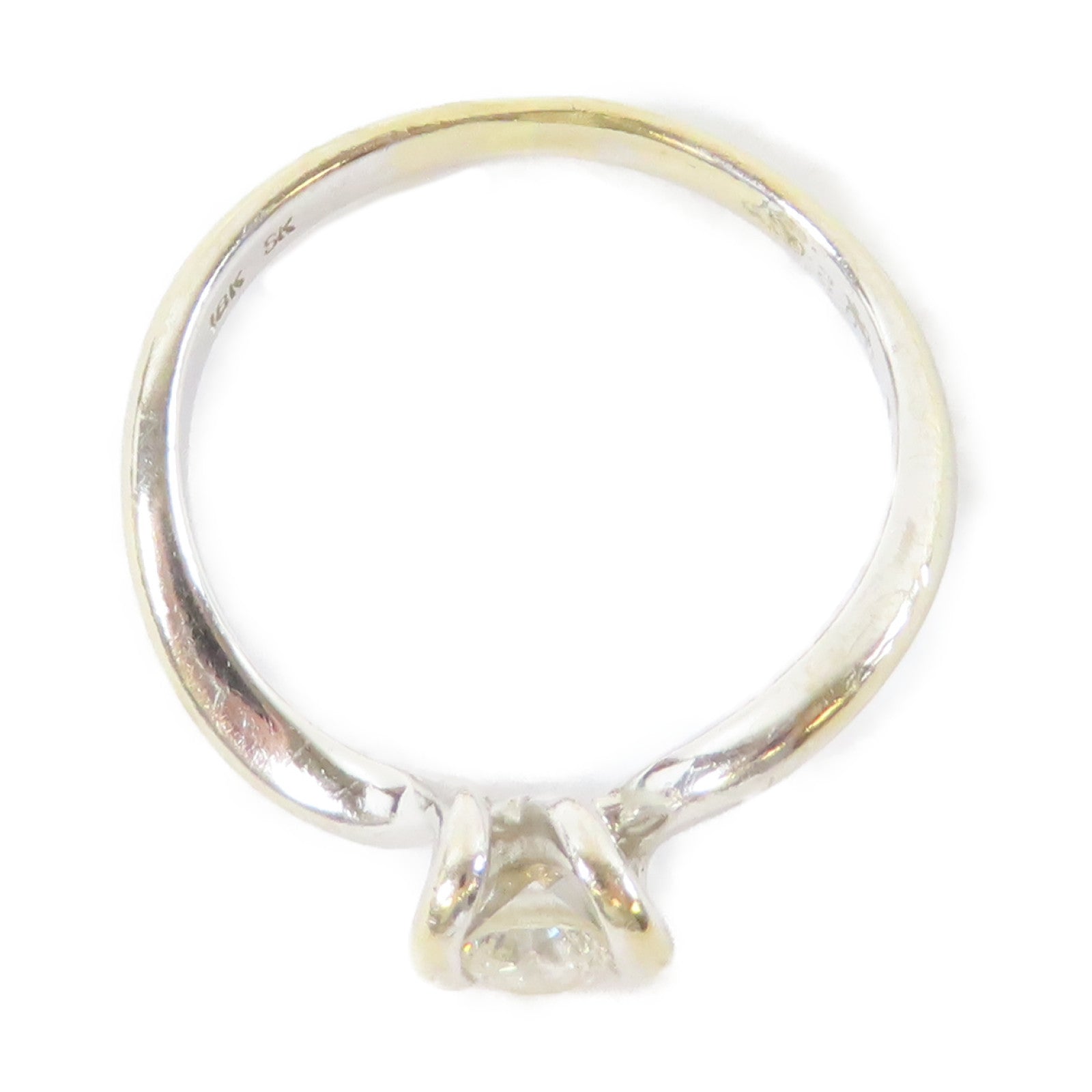 JEWELRY 18K白金0.20ctDiamond Ring鑽石戒指US#5.5