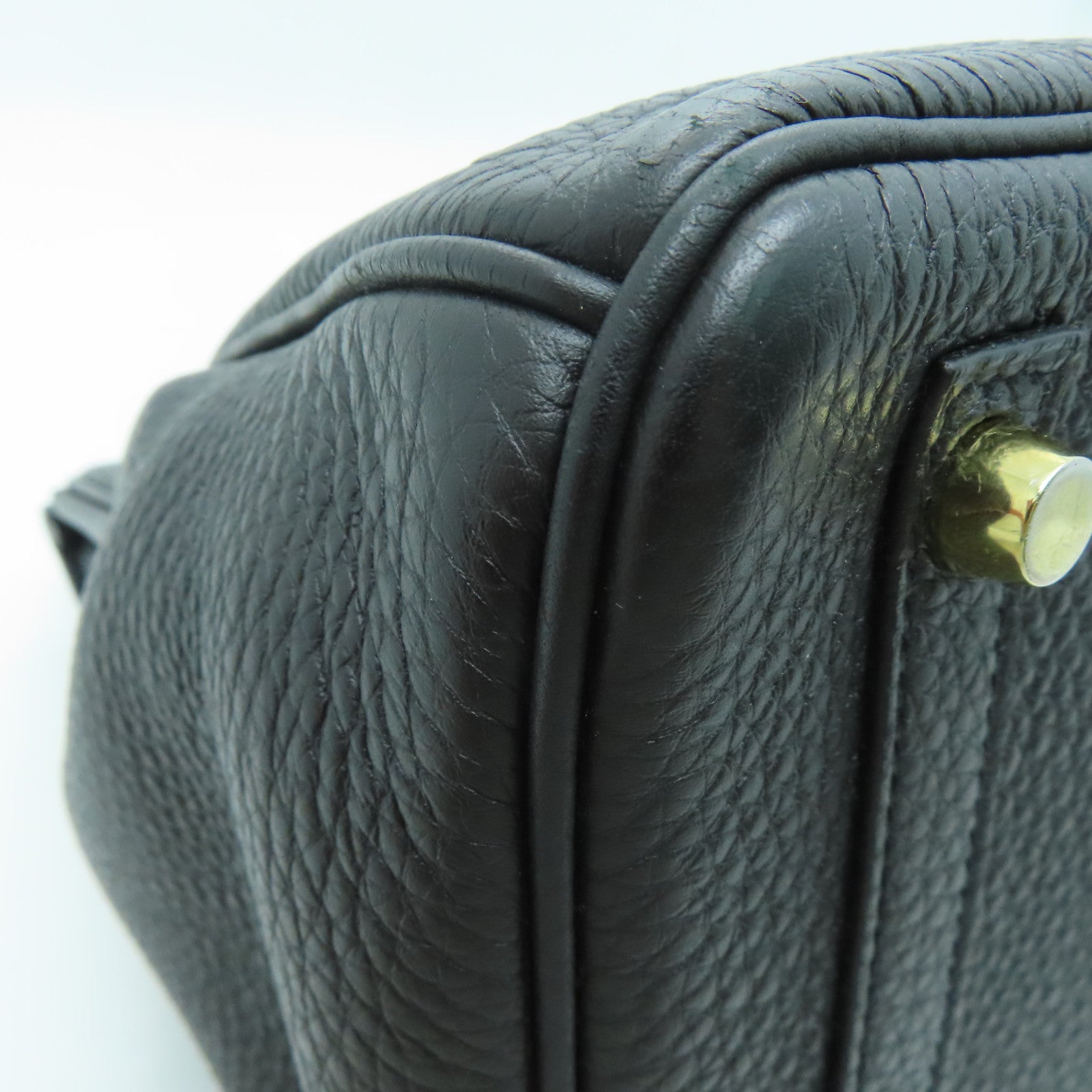 HERMES Togo皮革Birkin 30金扣手挽袋Noir/黑色