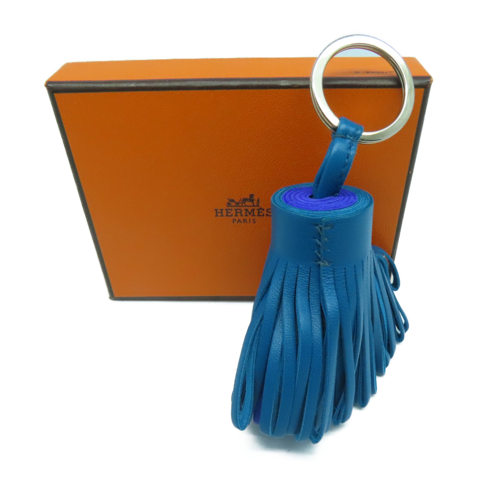 HERMES Swift Leather Carmen Charm Charm Blue Violet