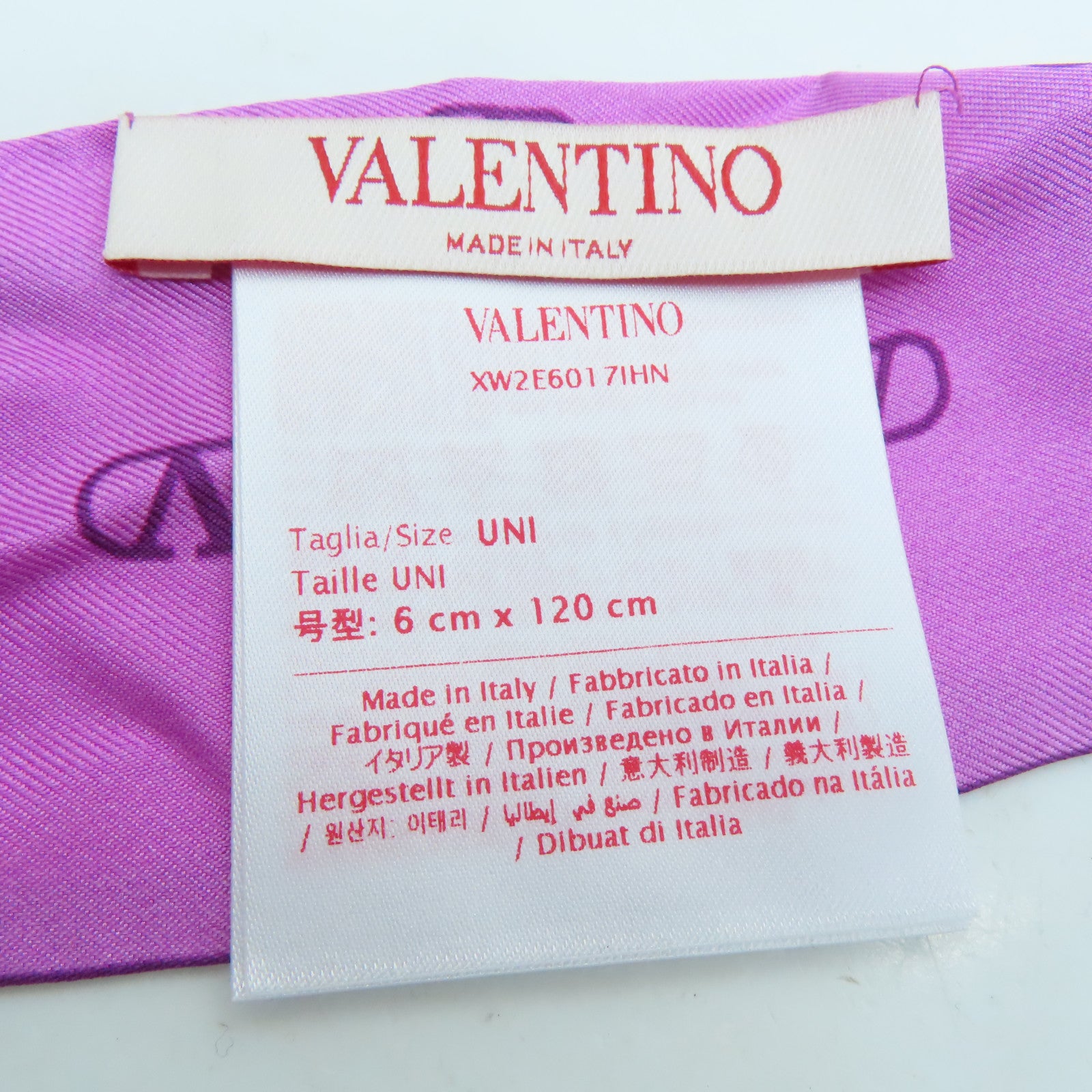 Valentino 丝质Scarf丝巾粉红色/紫色