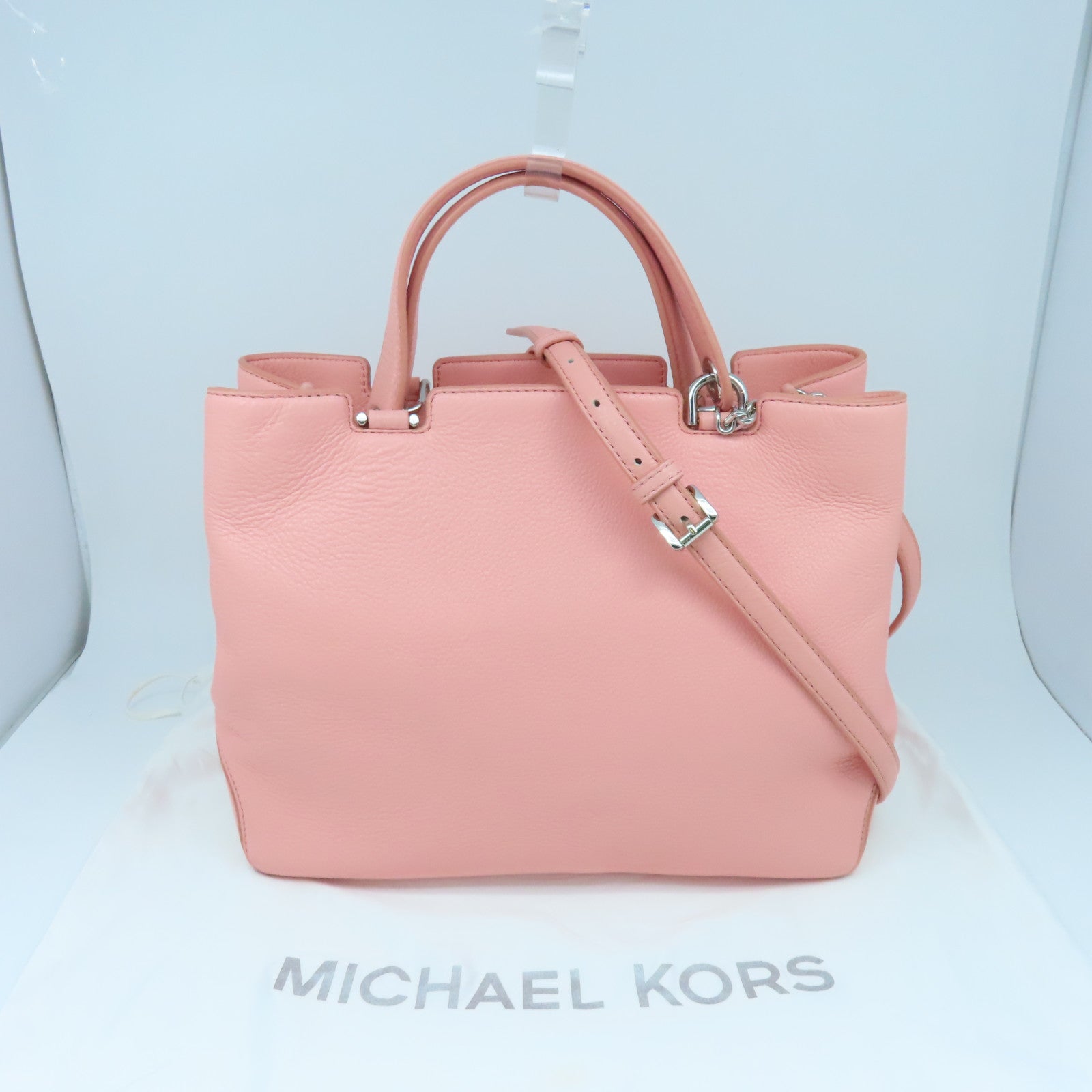 Michael Kors 【激減優惠】牛皮皮革Shoulder Bag銀扣手挽肩背兩用袋