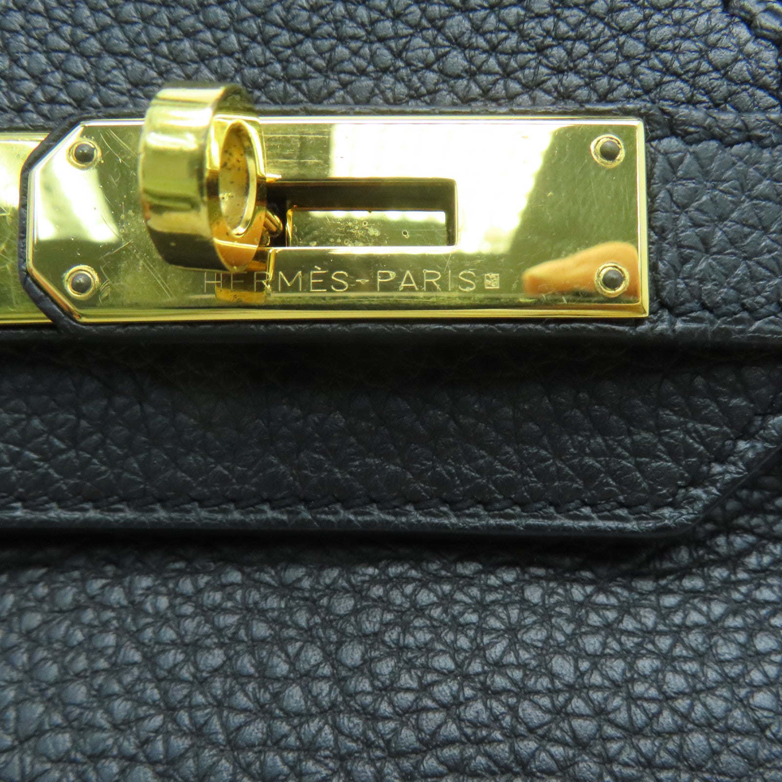 HERMES Togo皮革Birkin 30金扣手挽袋Noir/黑色
