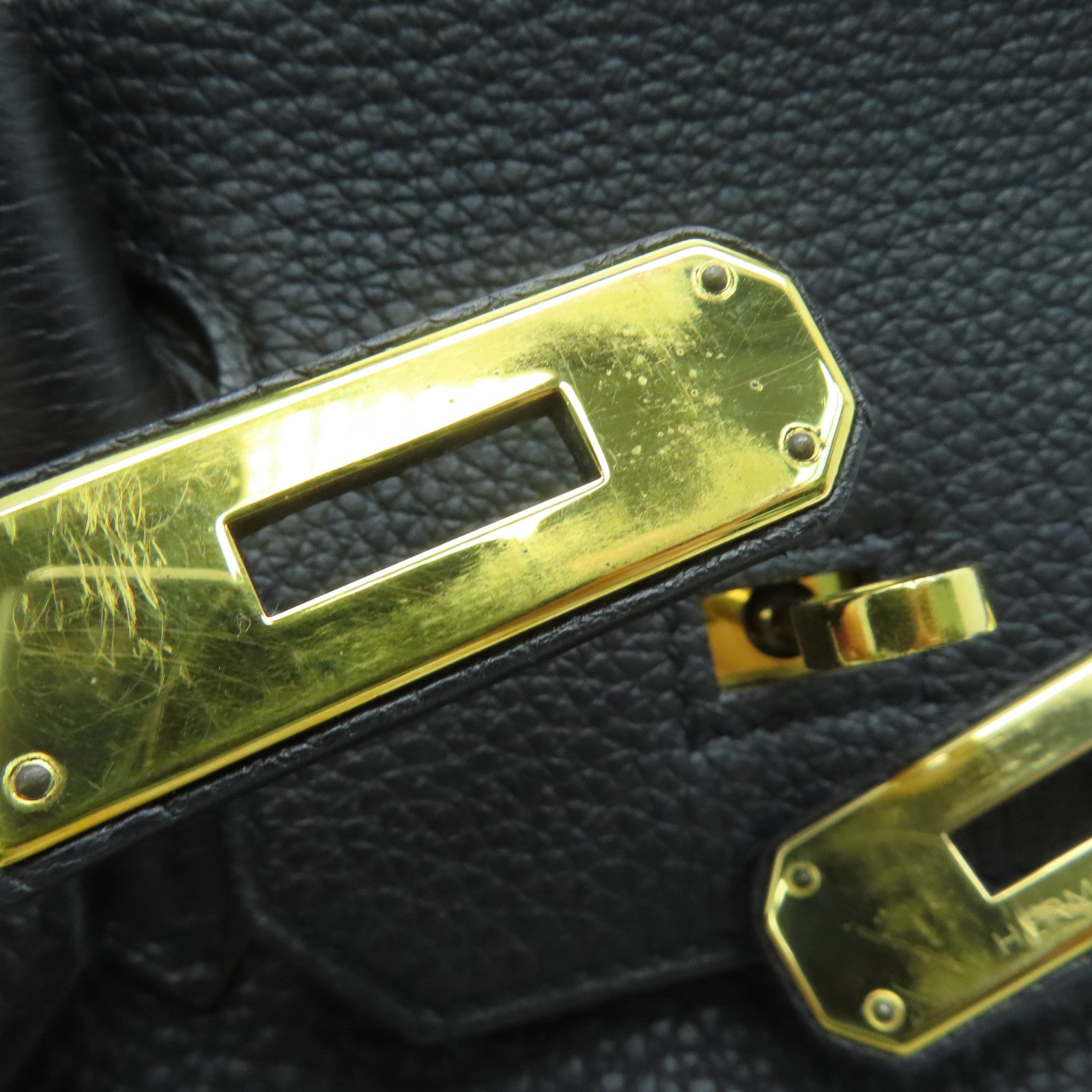 HERMES Togo皮革Birkin 30金扣手挽袋Noir/黑色