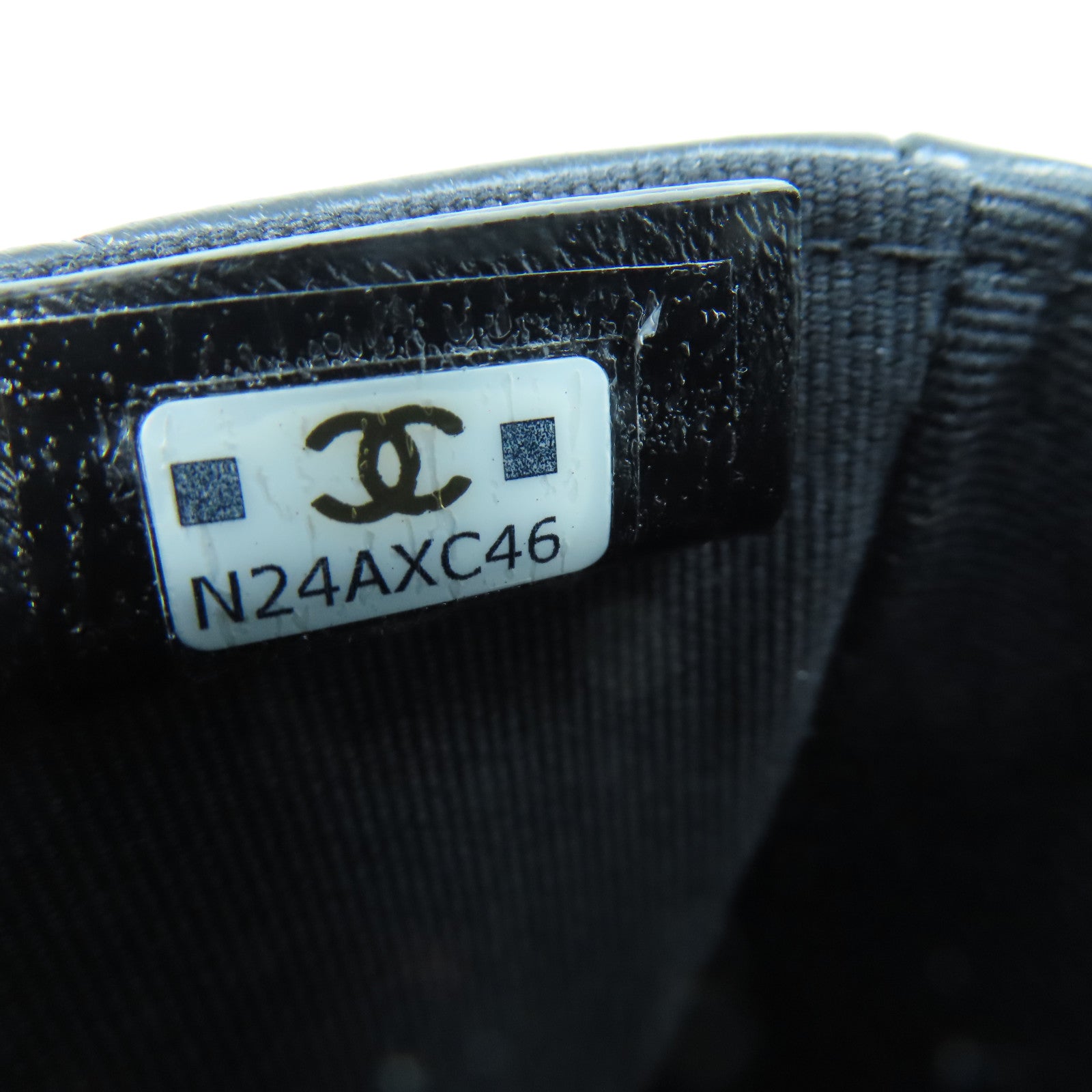 CHANEL 菱格皮革Mini Chain Bag金扣鏈帶肩背袋黑色