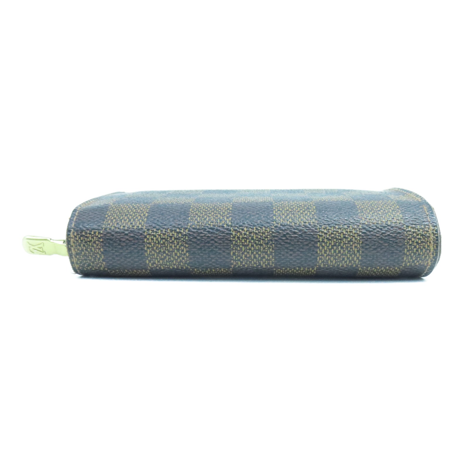 LOUIS VUITTON Damier Ebene金扣錢包棕色
