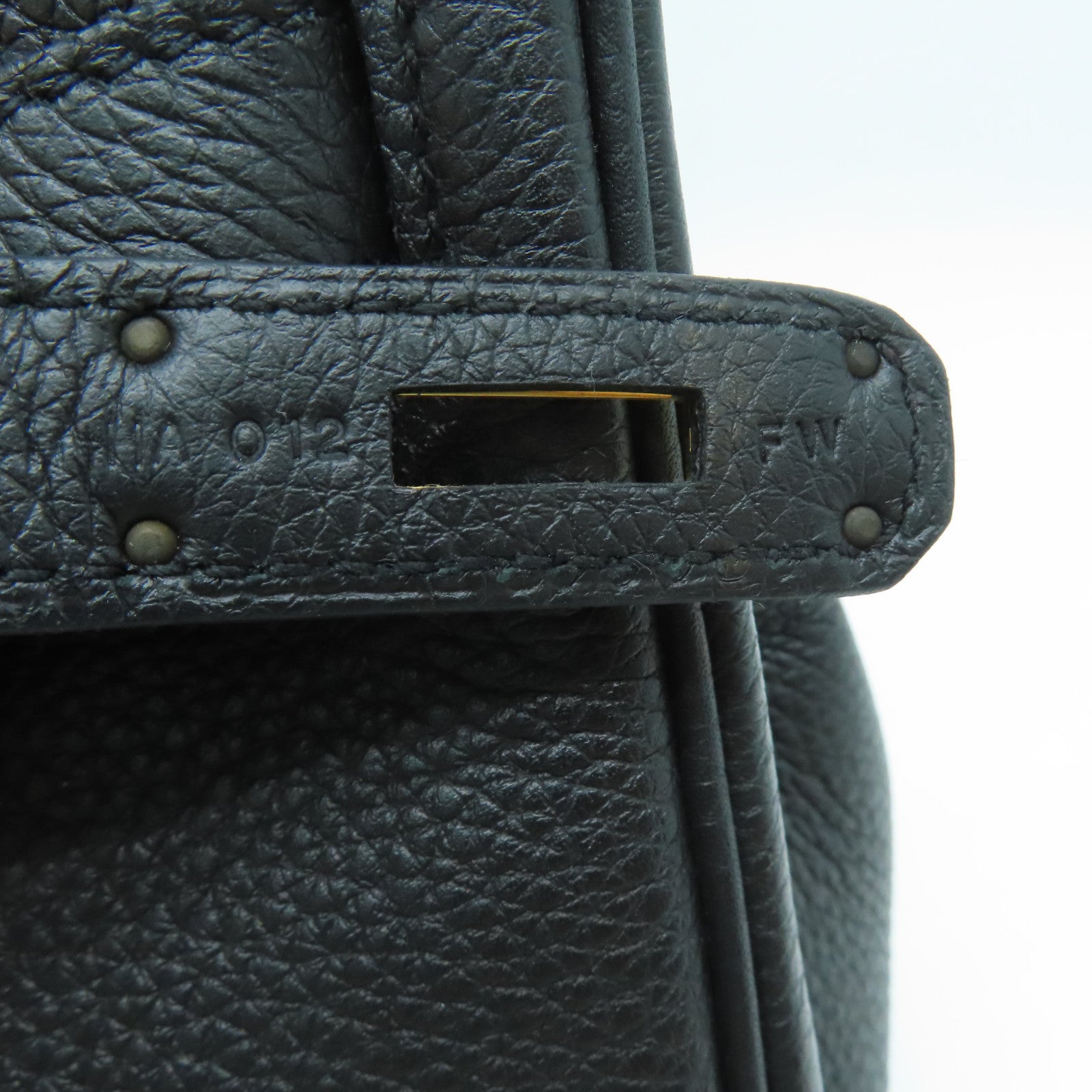 HERMES Togo皮革Birkin 30金扣手挽袋Noir/黑色