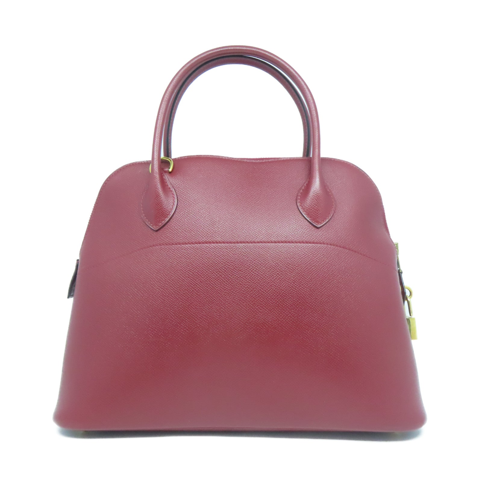 HERMES Veau Epsom皮革Bolide 31金扣手挽肩背兩用袋正紅色