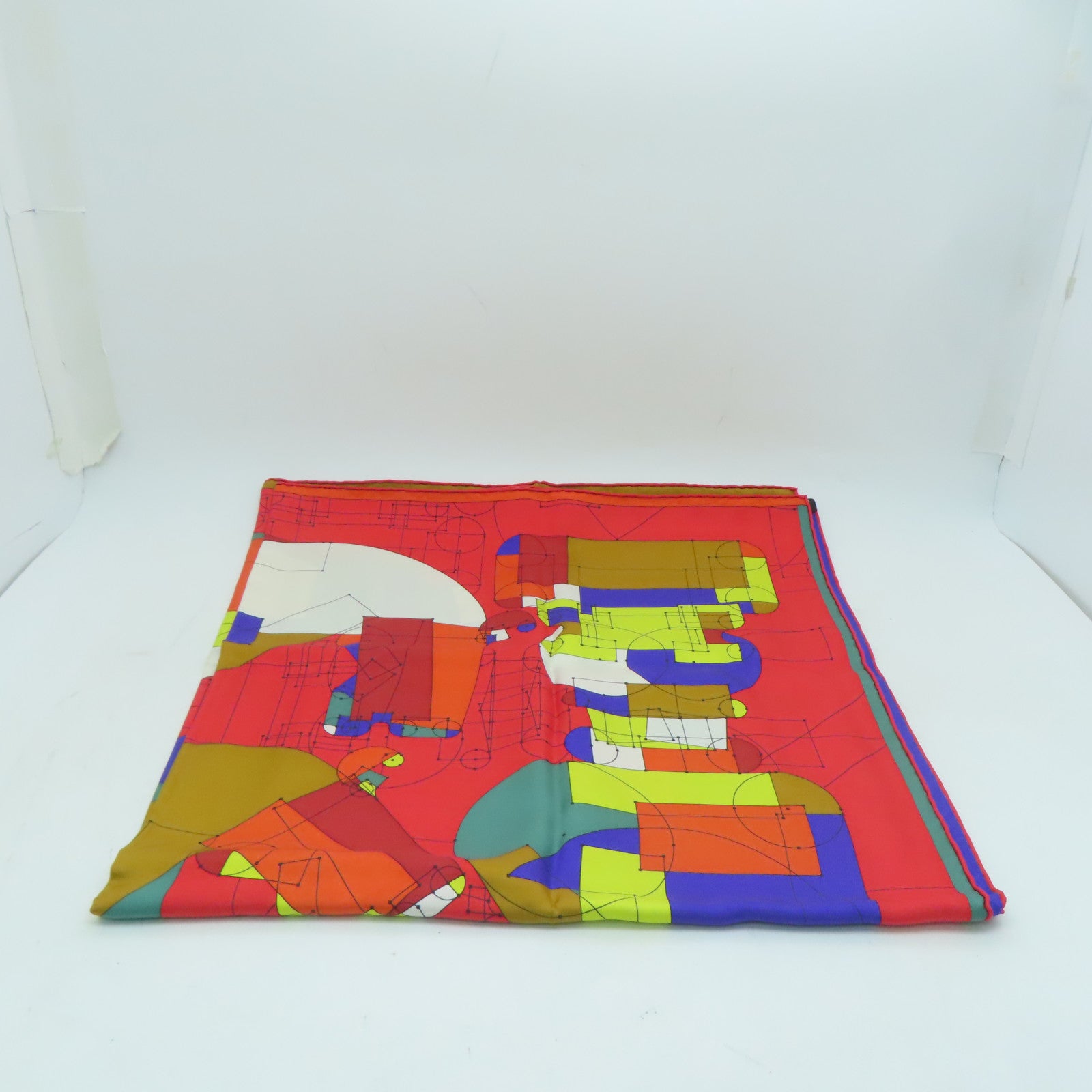 HERMES 【激減優惠】絲質Scarf 90x90絲巾紅色