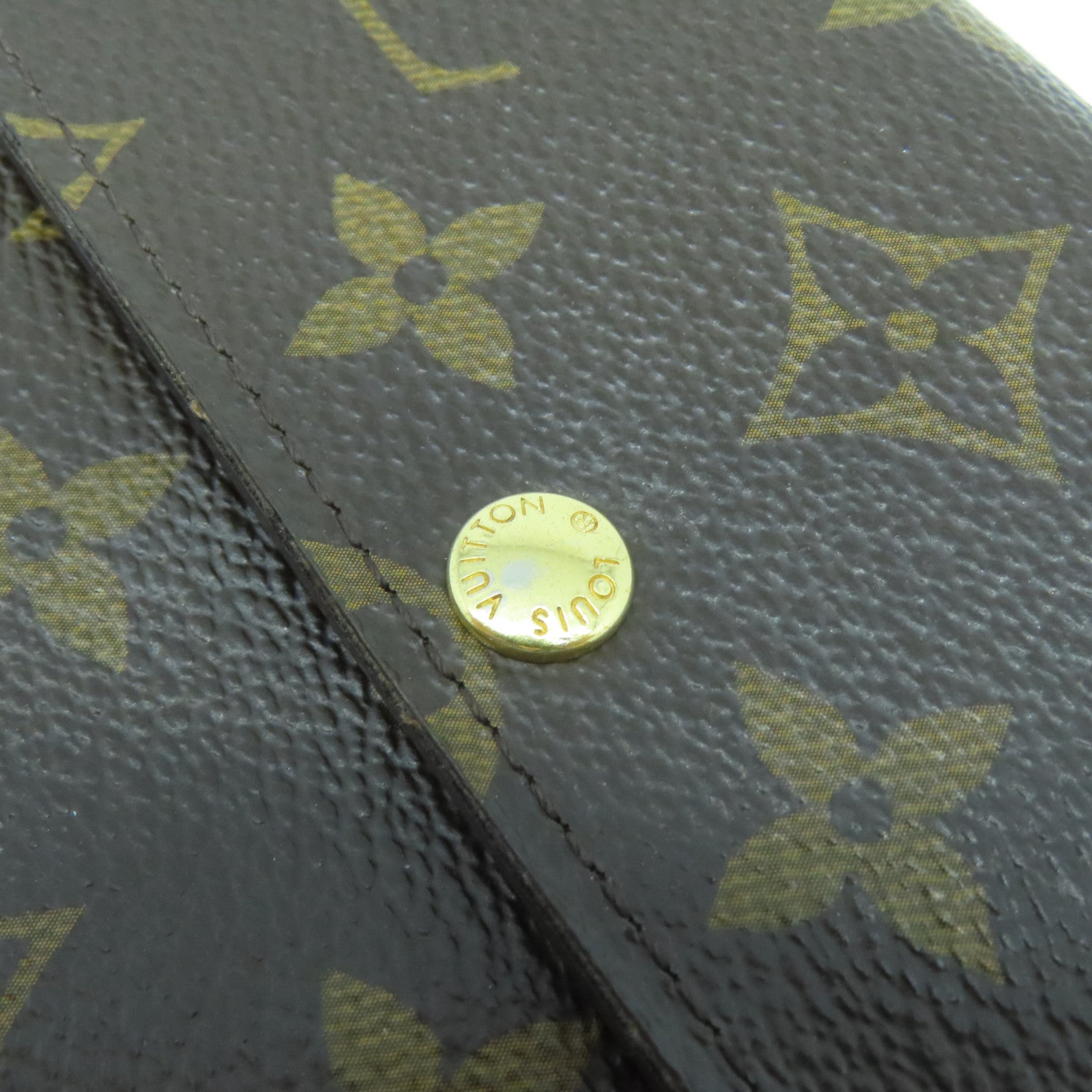 LOUIS VUITTON Monogram Portefeuille Sarah Wallet金扣長錢包啡色