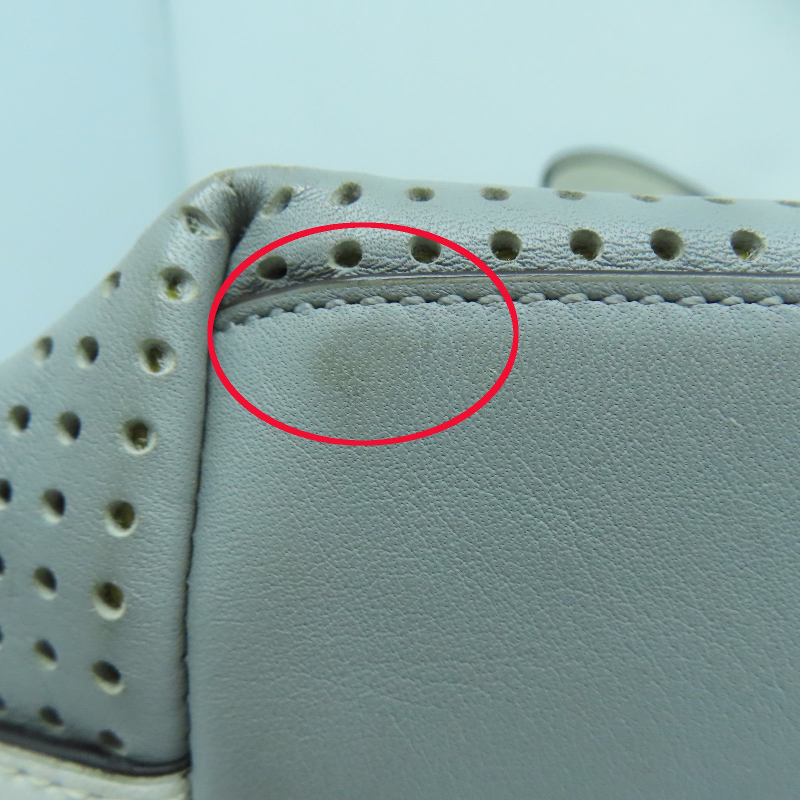 COACH 牛皮皮革Tote Bag銀扣肩背袋灰色/黃色