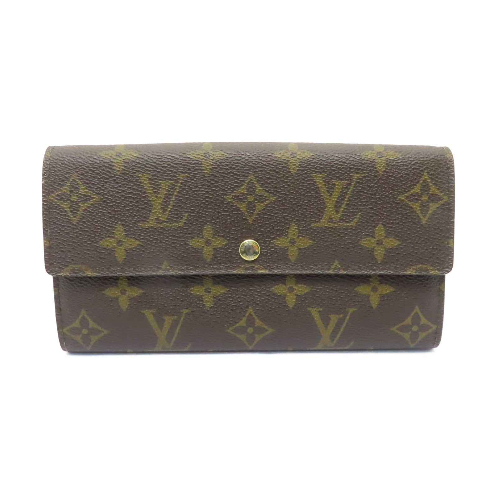 LOUIS VUITTON Monogram Portefeuille Sarah金扣長錢包棕色