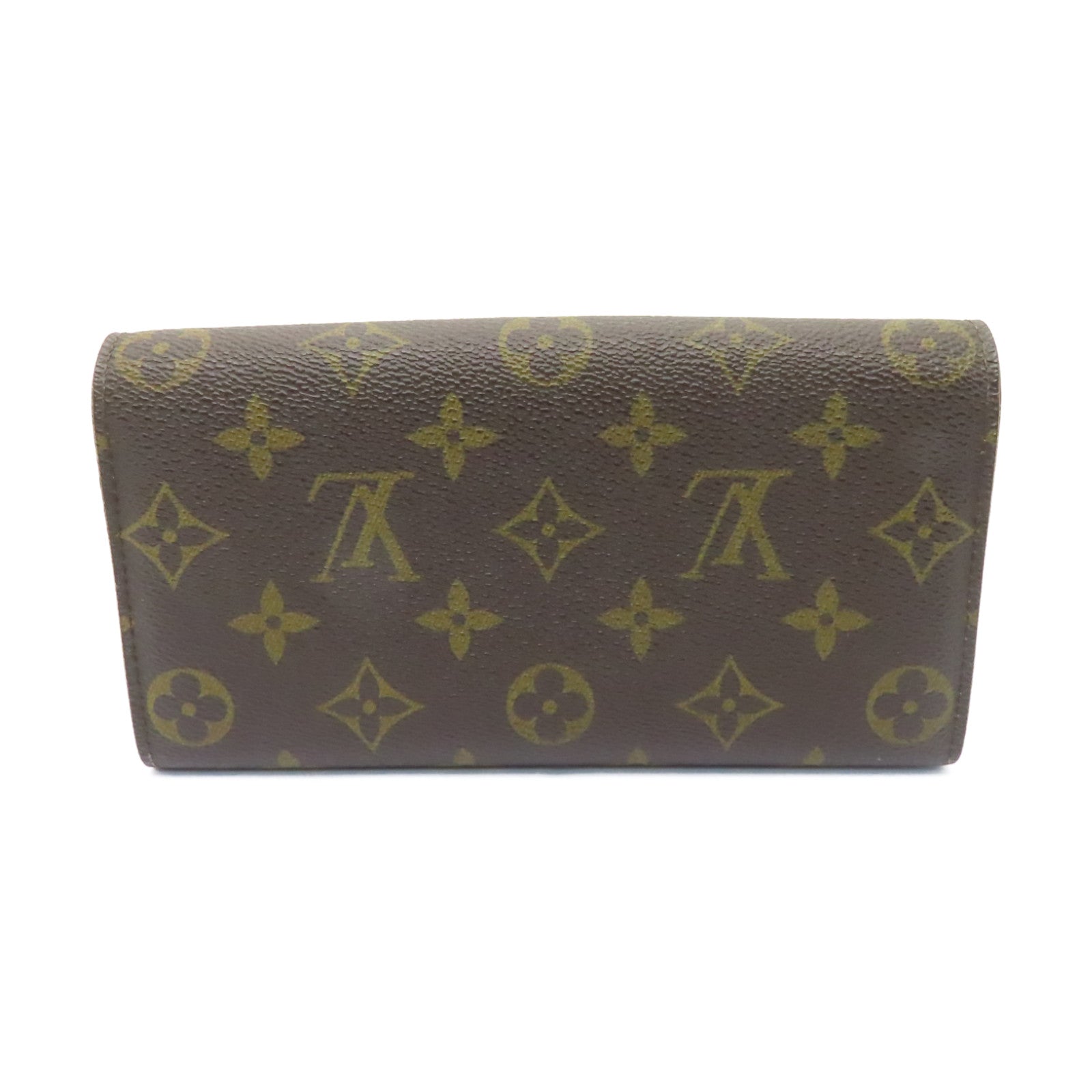 LOUIS VUITTON Monogram Portefeuille Sarah金扣長錢包棕色