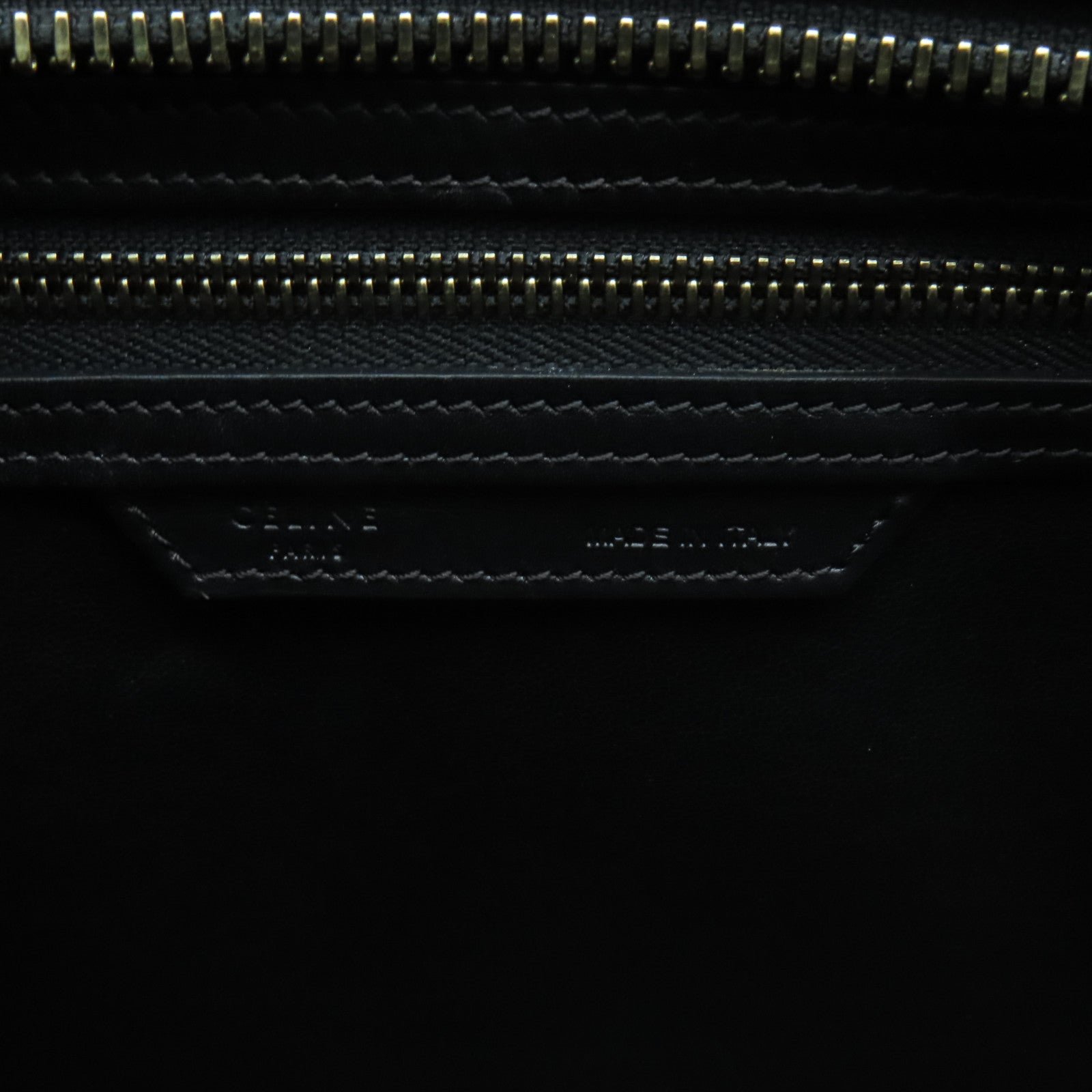 CELINE 牛皮皮革Micro Luggage金扣手挽袋白色/黑色/绿色