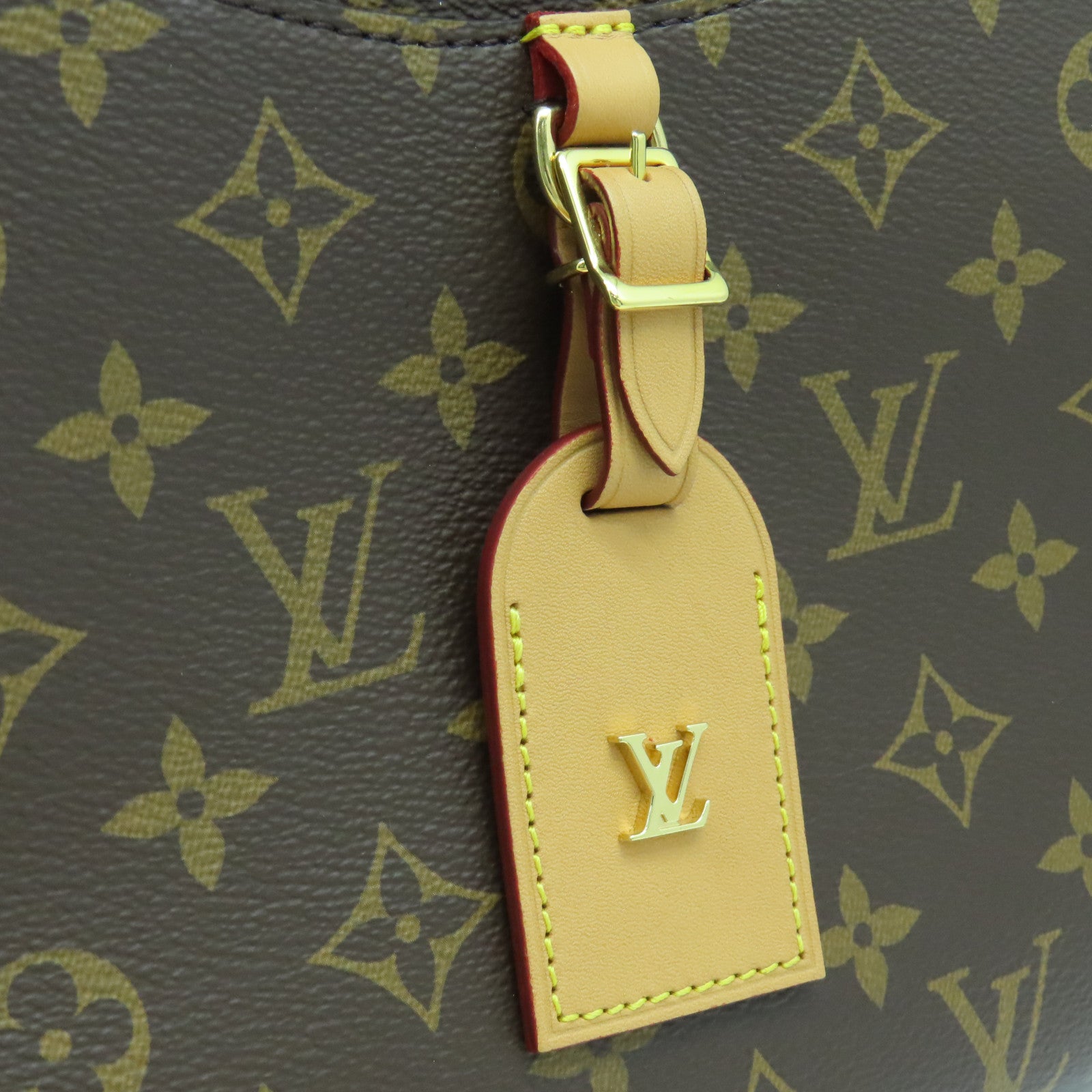 LOUIS VUITTON Monogram Odeon PM金扣肩背袋啡色