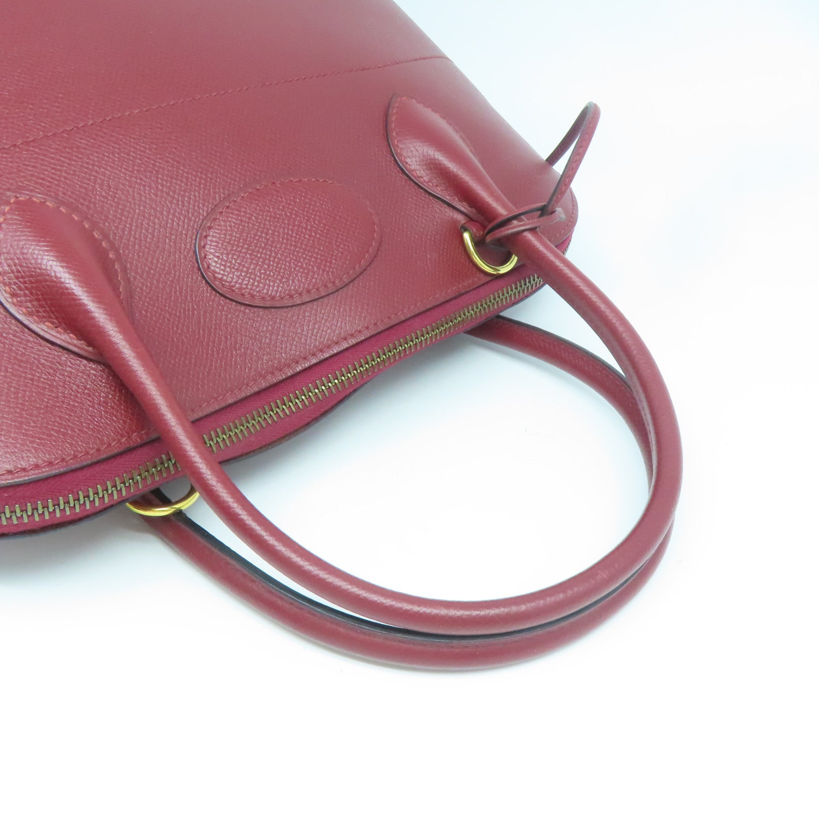 HERMES Veau Epsom皮革Bolide 31金扣手挽肩背兩用袋正紅色