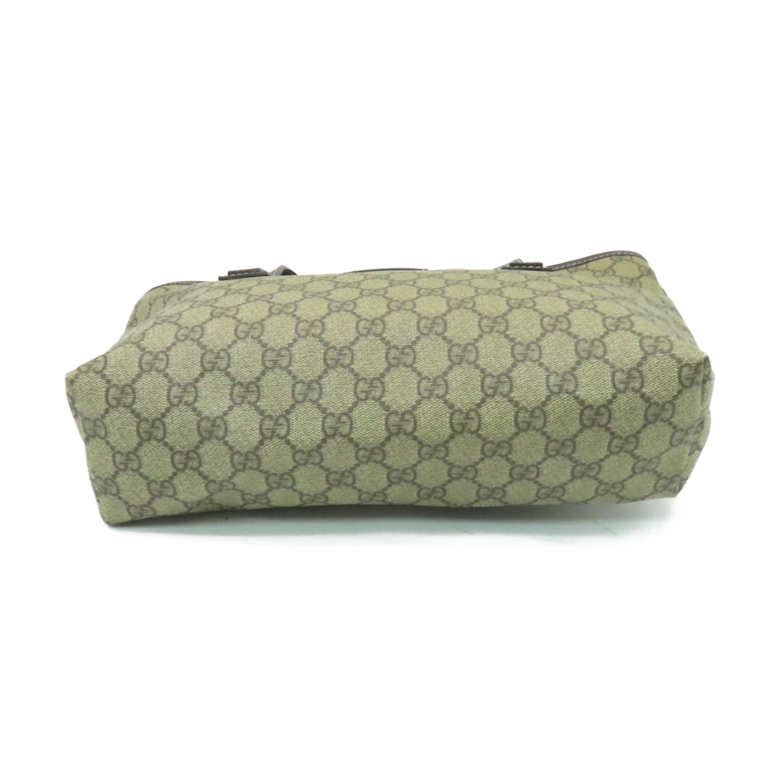 GUCCI 塗層帆布Tote Bag銀扣手挽袋啡色