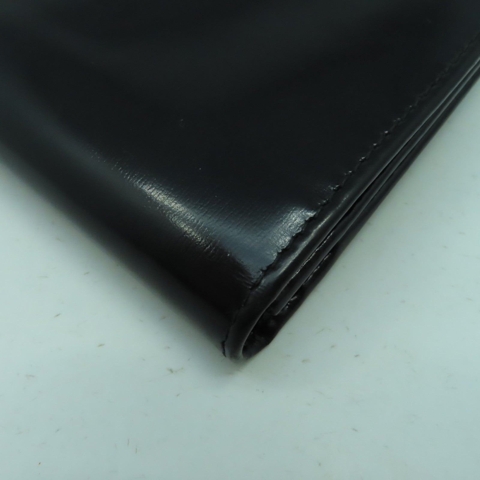 Salvatore Ferragamo 漆皮皮革Long Wallet銀扣長錢包黑色