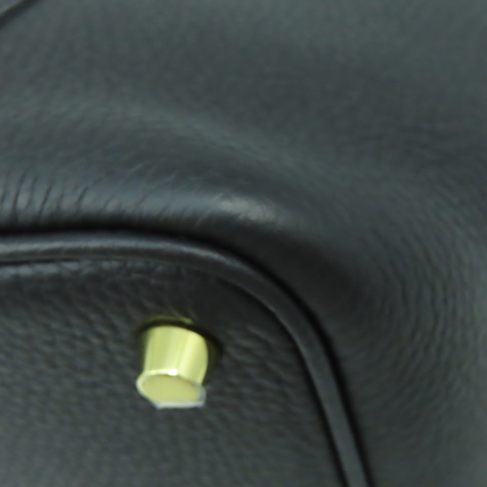 HERMES Clemence皮革Picotin PM金扣手挽袋黑色