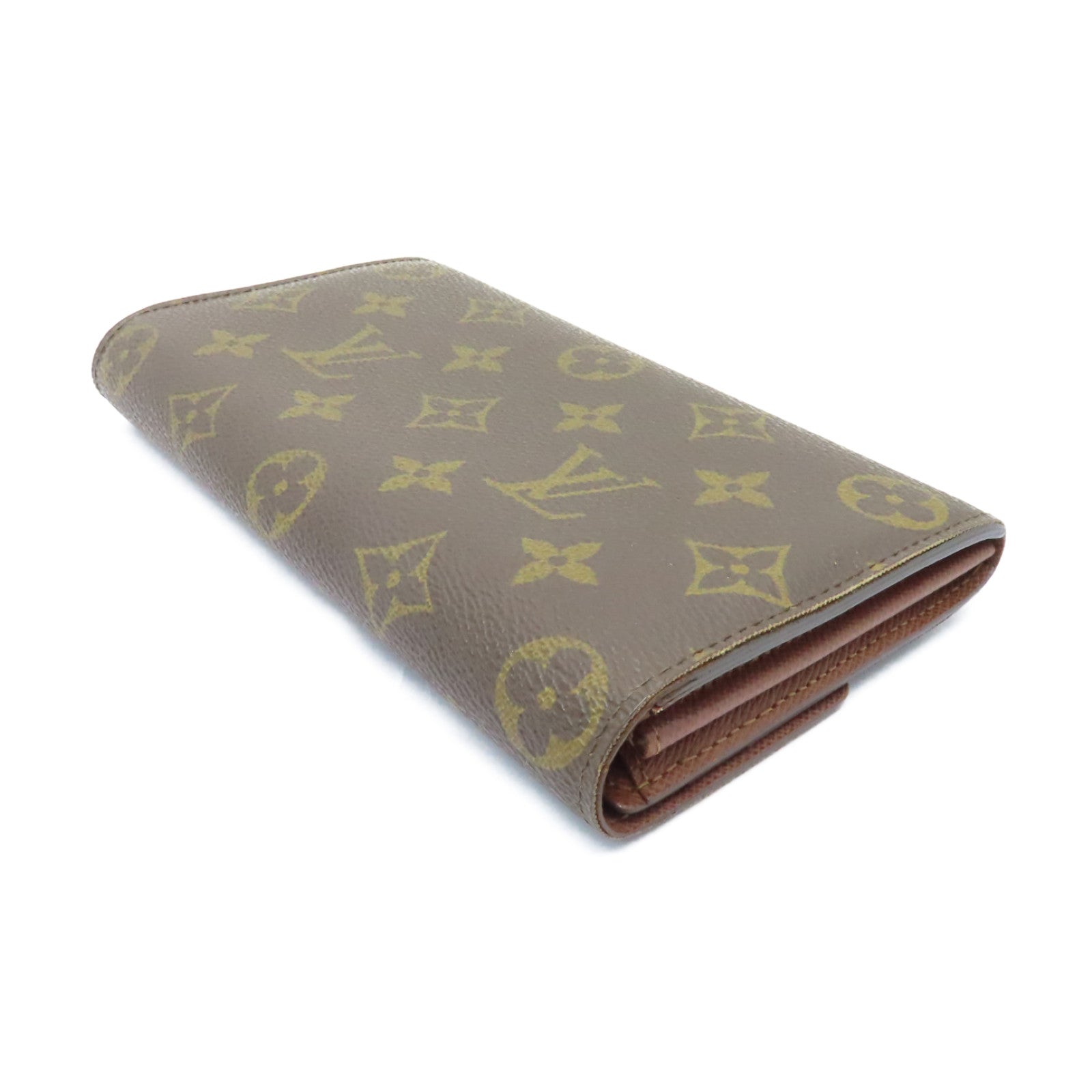 LOUIS VUITTON Monogram Portefeuille Sarah金扣長錢包棕色