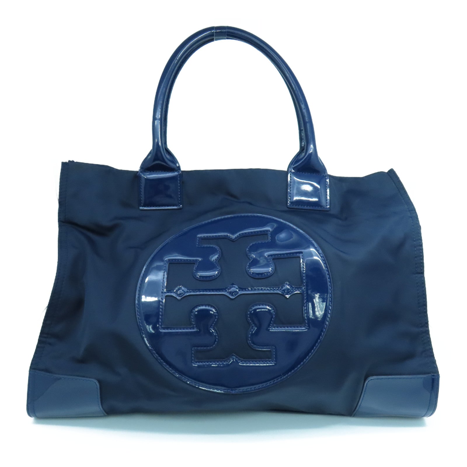 Tory Burch 尼龍Tote Bag金扣手挽袋海軍藍