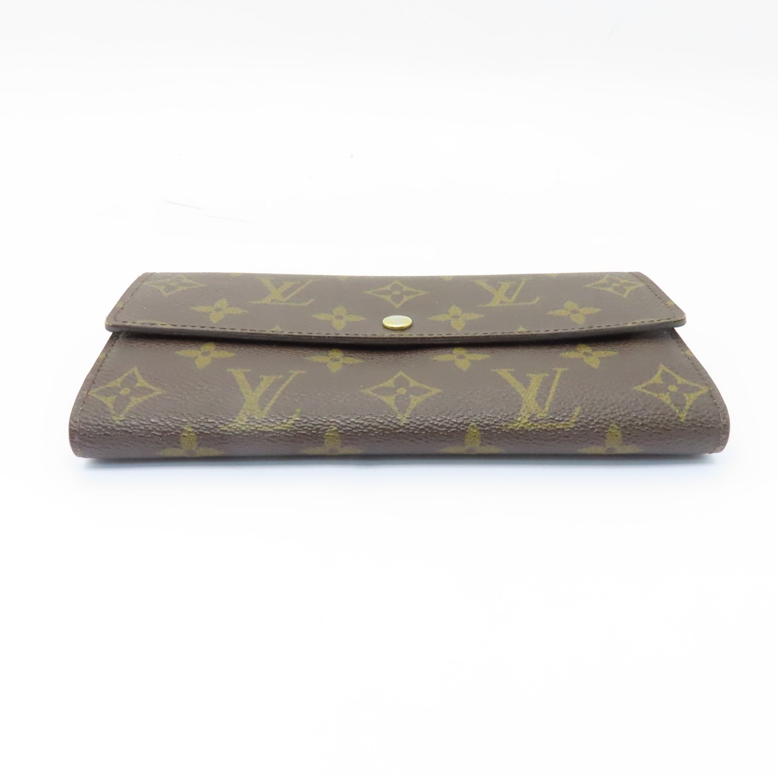 LOUIS VUITTON Monogram Portefeuille Sarah金扣長錢包棕色