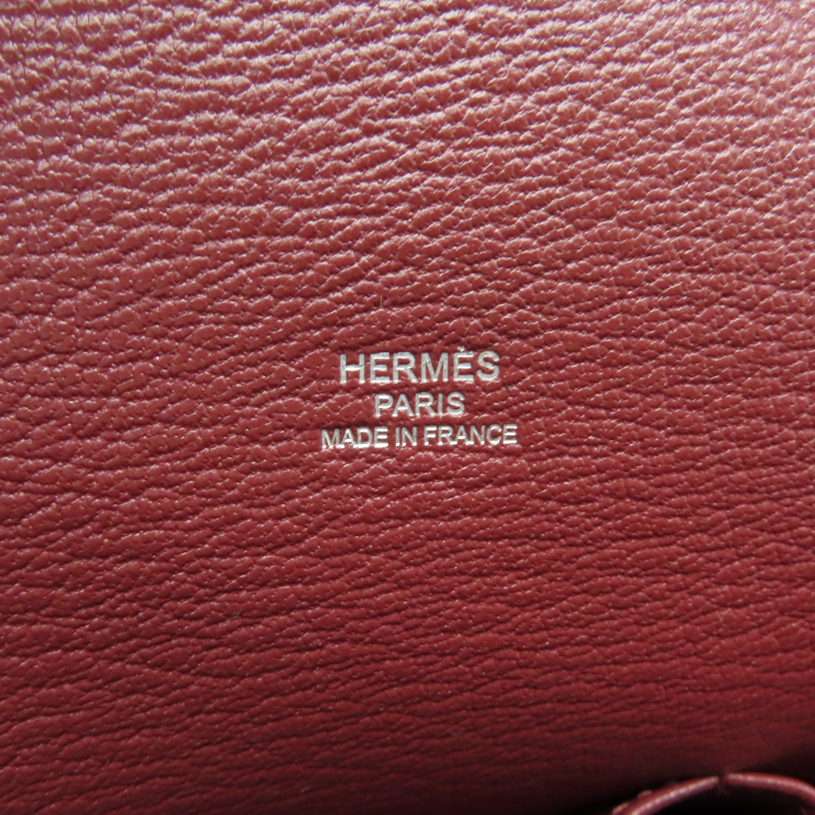 HERMES Clemence皮革Jypsiere 28銀扣肩背袋紅色