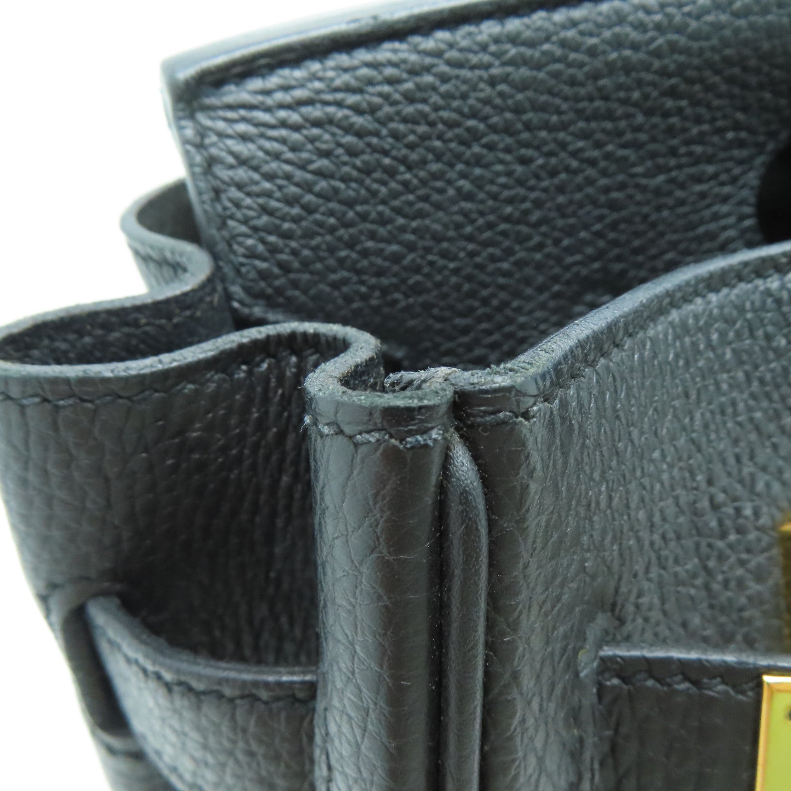 HERMES Togo皮革Birkin 30金扣手挽袋Noir/黑色