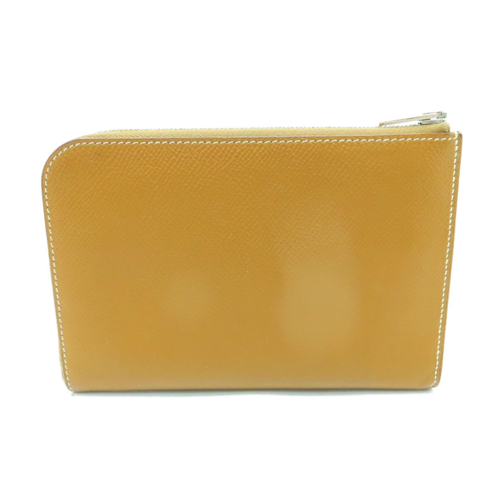 HERMES Epsom皮革Remix Duo Chimeres Wallet銀扣錢包啡色