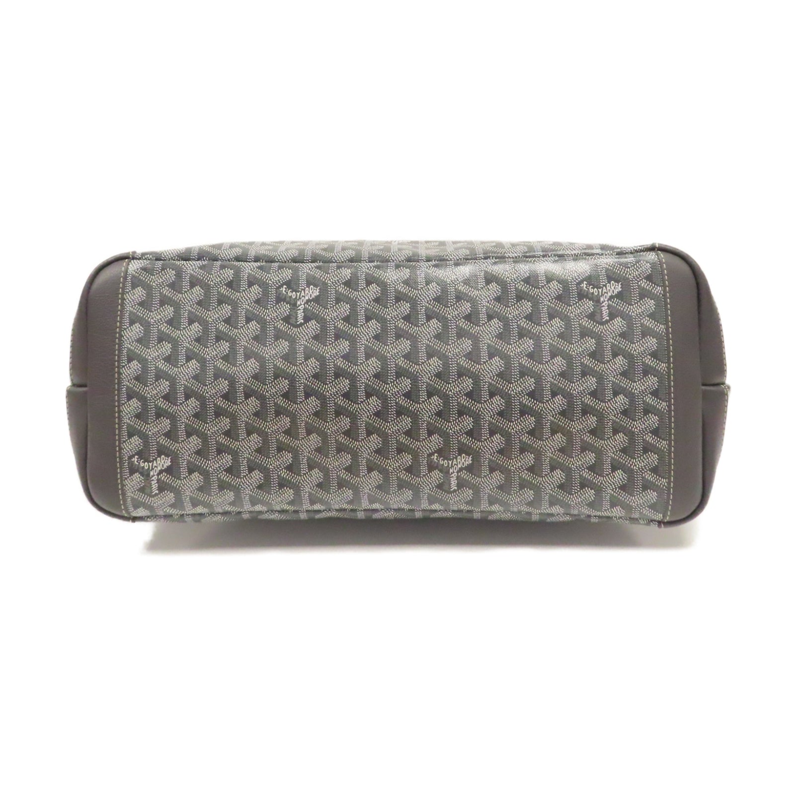 GOYARD 塗層帆布Tote Bag銀扣肩背袋灰色