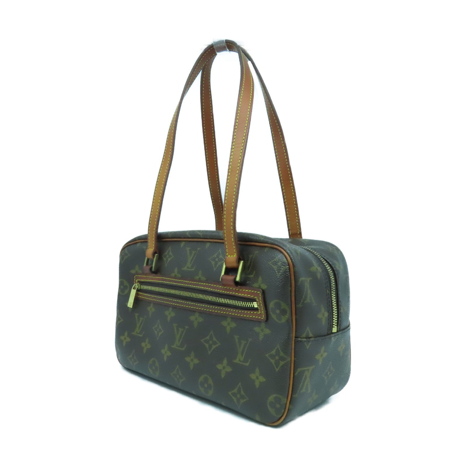 LOUIS VUITTON Monogram Cite MM金扣手挽袋啡色