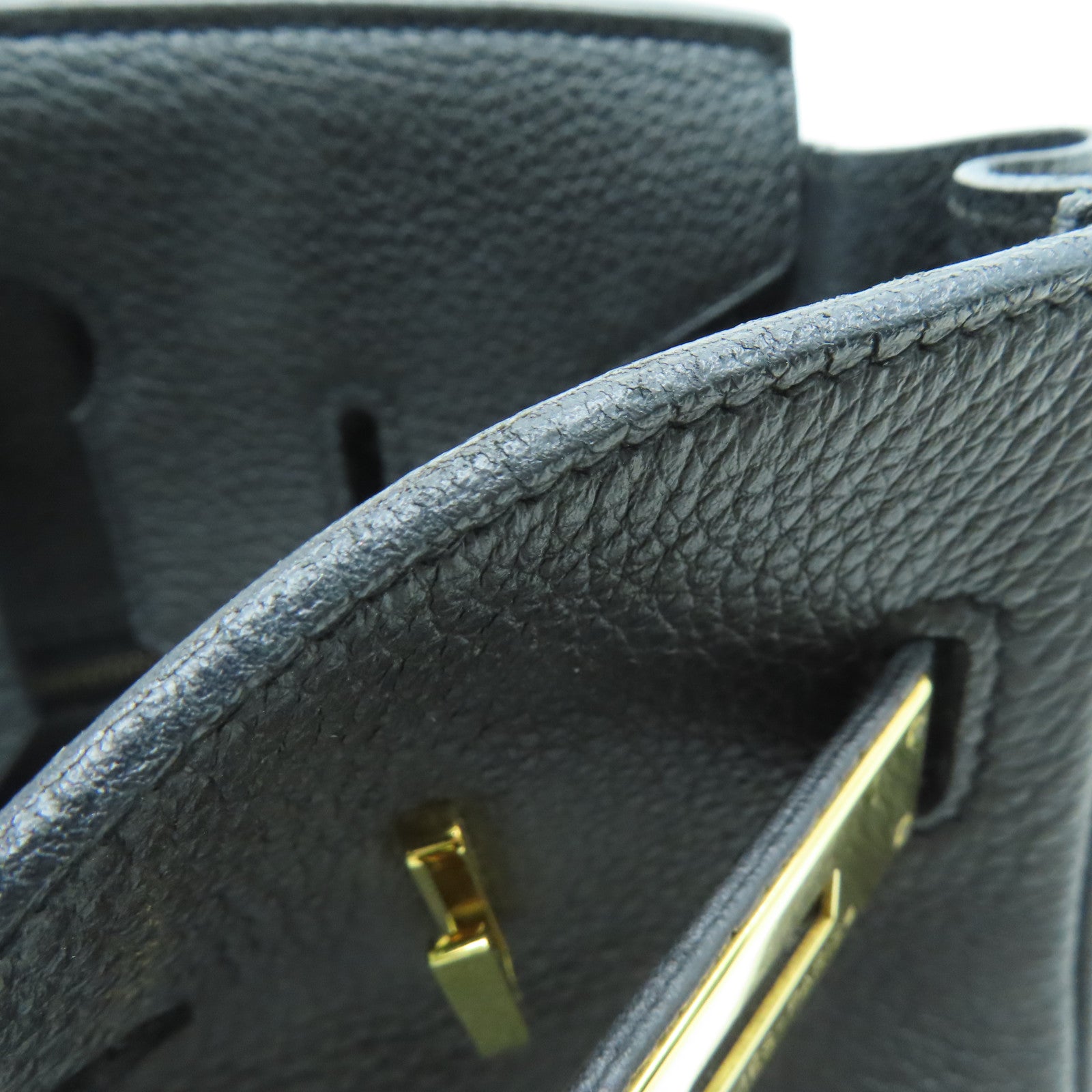 HERMES Togo皮革Birkin 30金扣手挽袋Noir/黑色