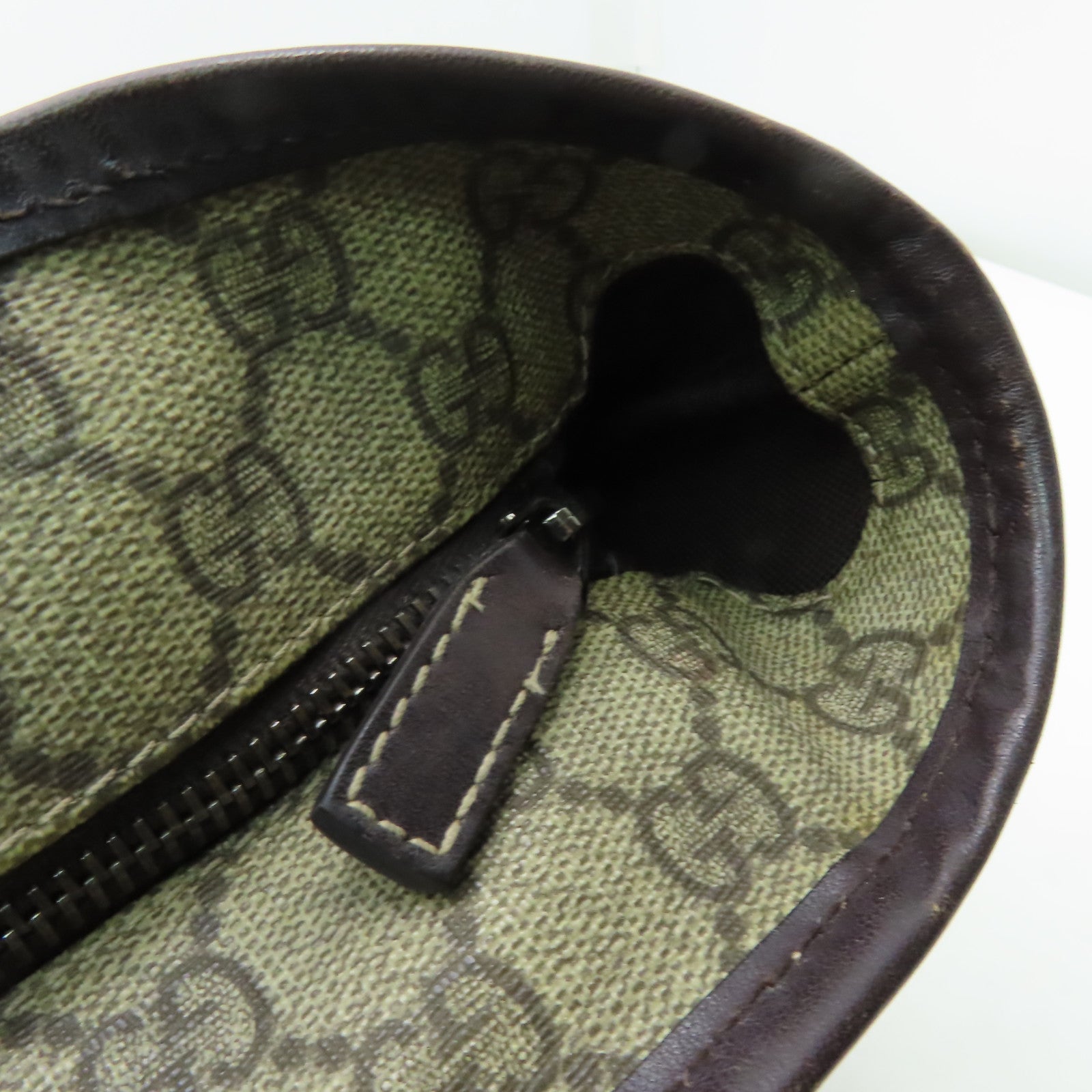 GUCCI 塗層帆布Tote Bag銀扣手挽袋啡色
