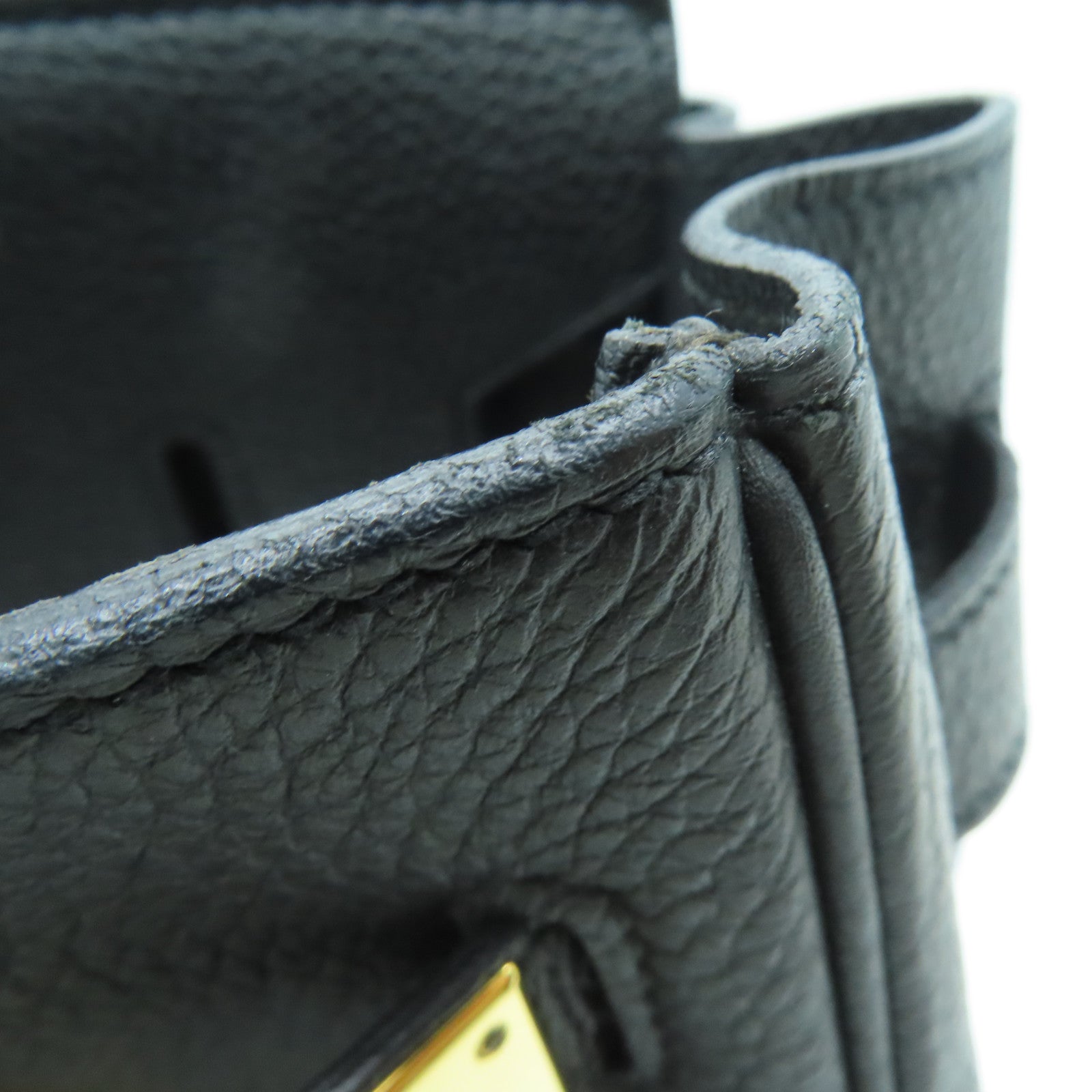 HERMES Togo皮革Birkin 30金扣手挽袋Noir/黑色