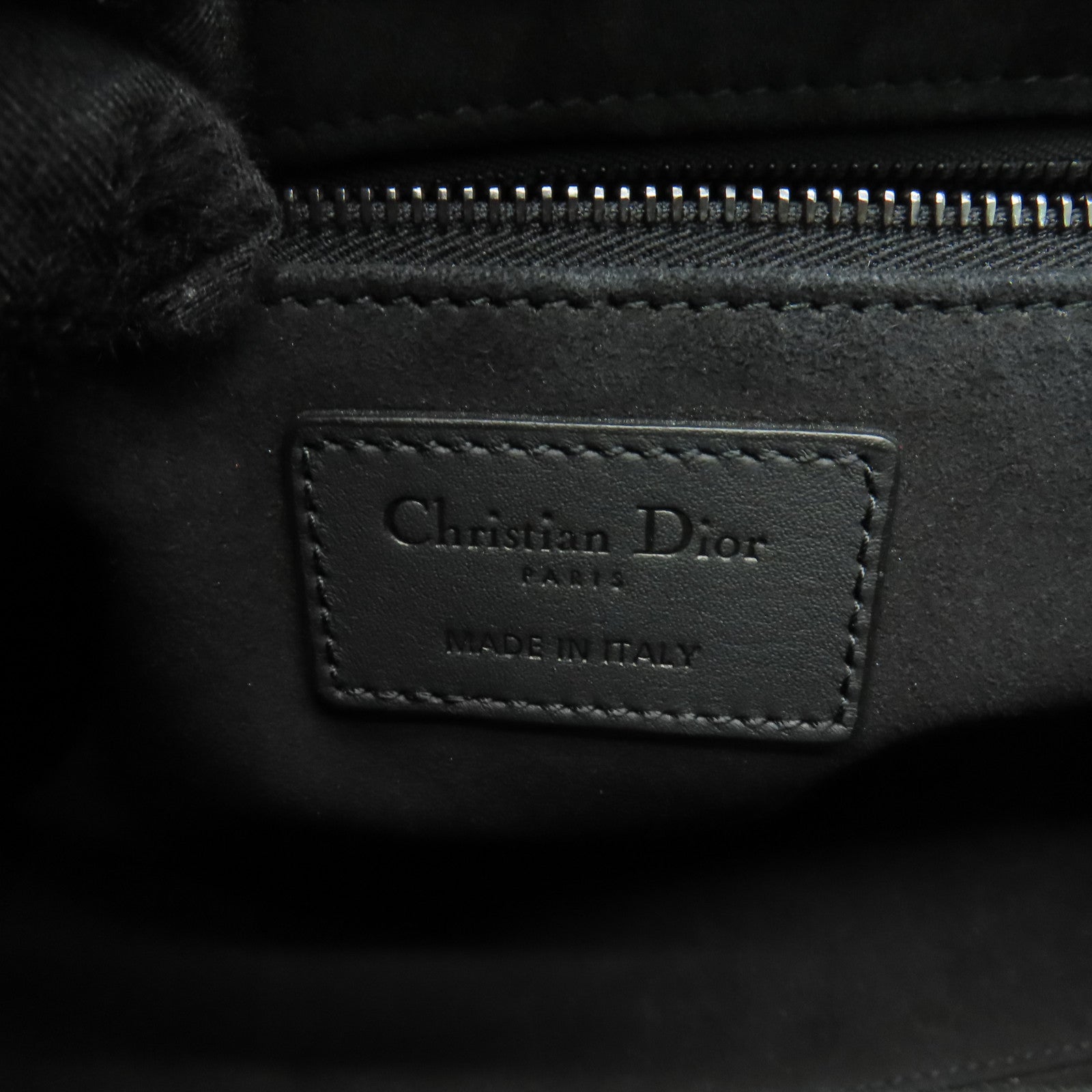 Dior 牛皮皮革LadyDior手挽肩背兩用袋黑色
