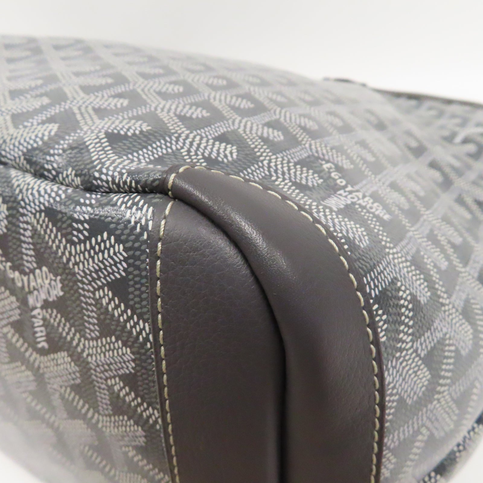 GOYARD 塗層帆布Tote Bag銀扣肩背袋灰色