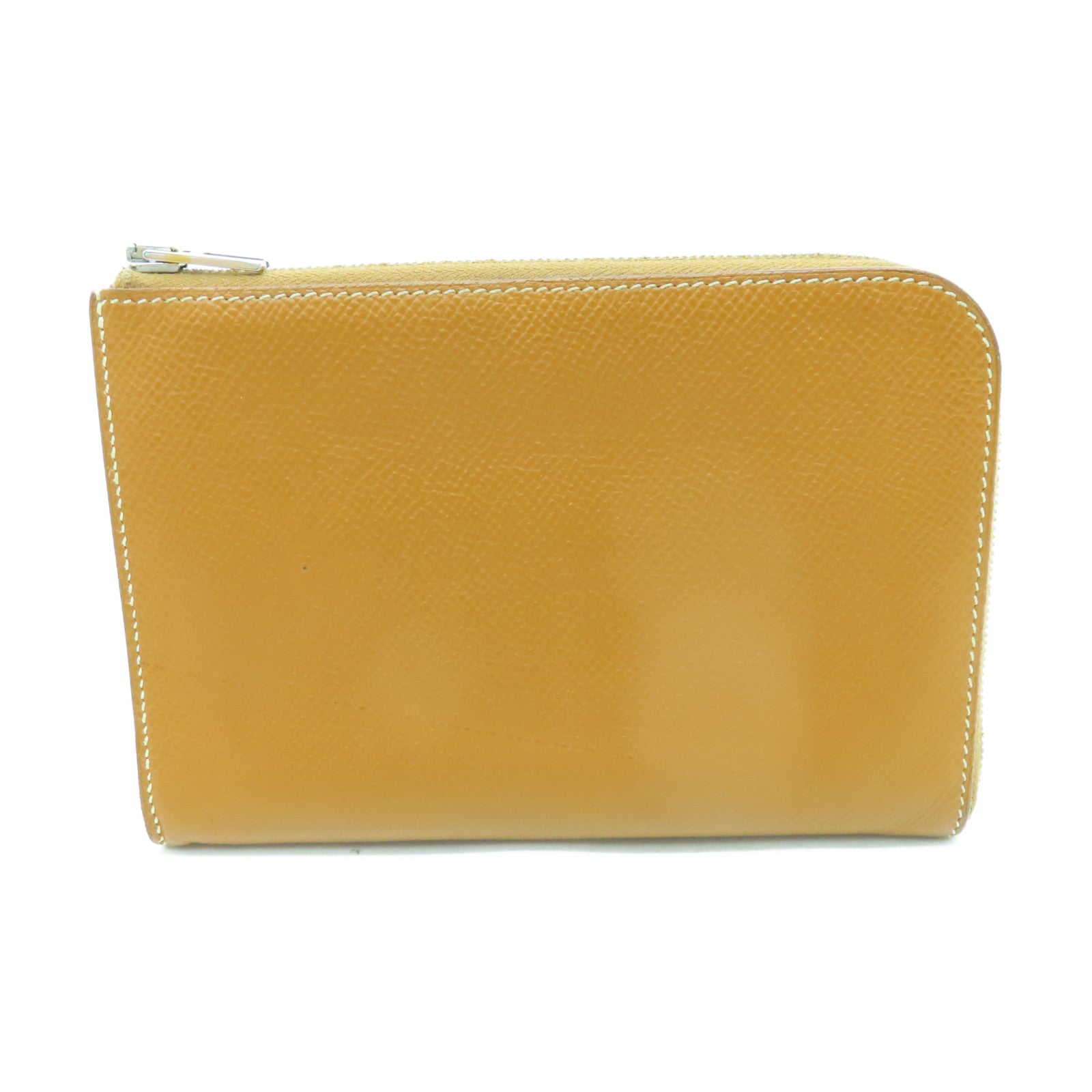 HERMES Epsom皮革Remix Duo Chimeres Wallet銀扣錢包啡色