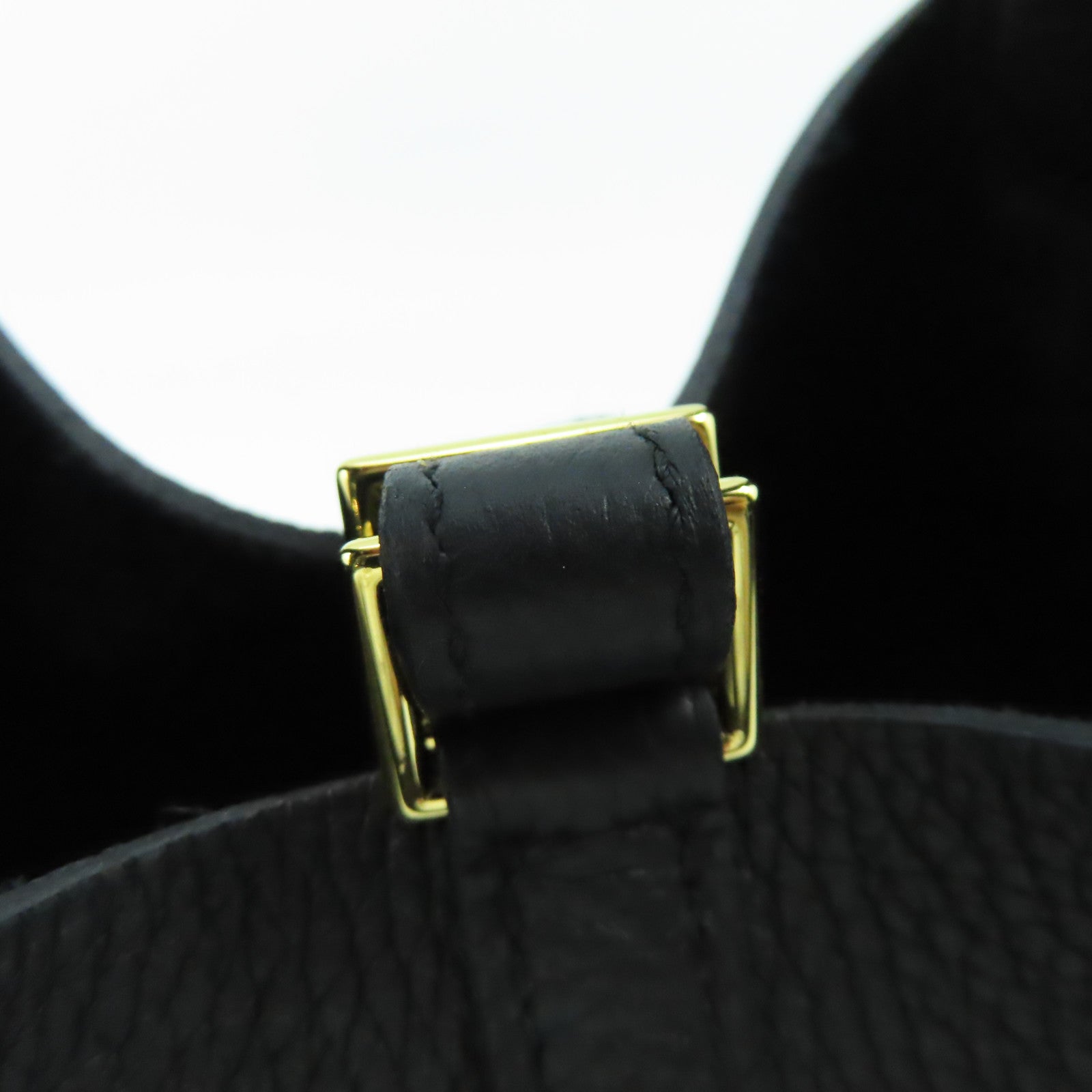 HERMES Clemence皮革Picotin PM金扣手挽袋黑色
