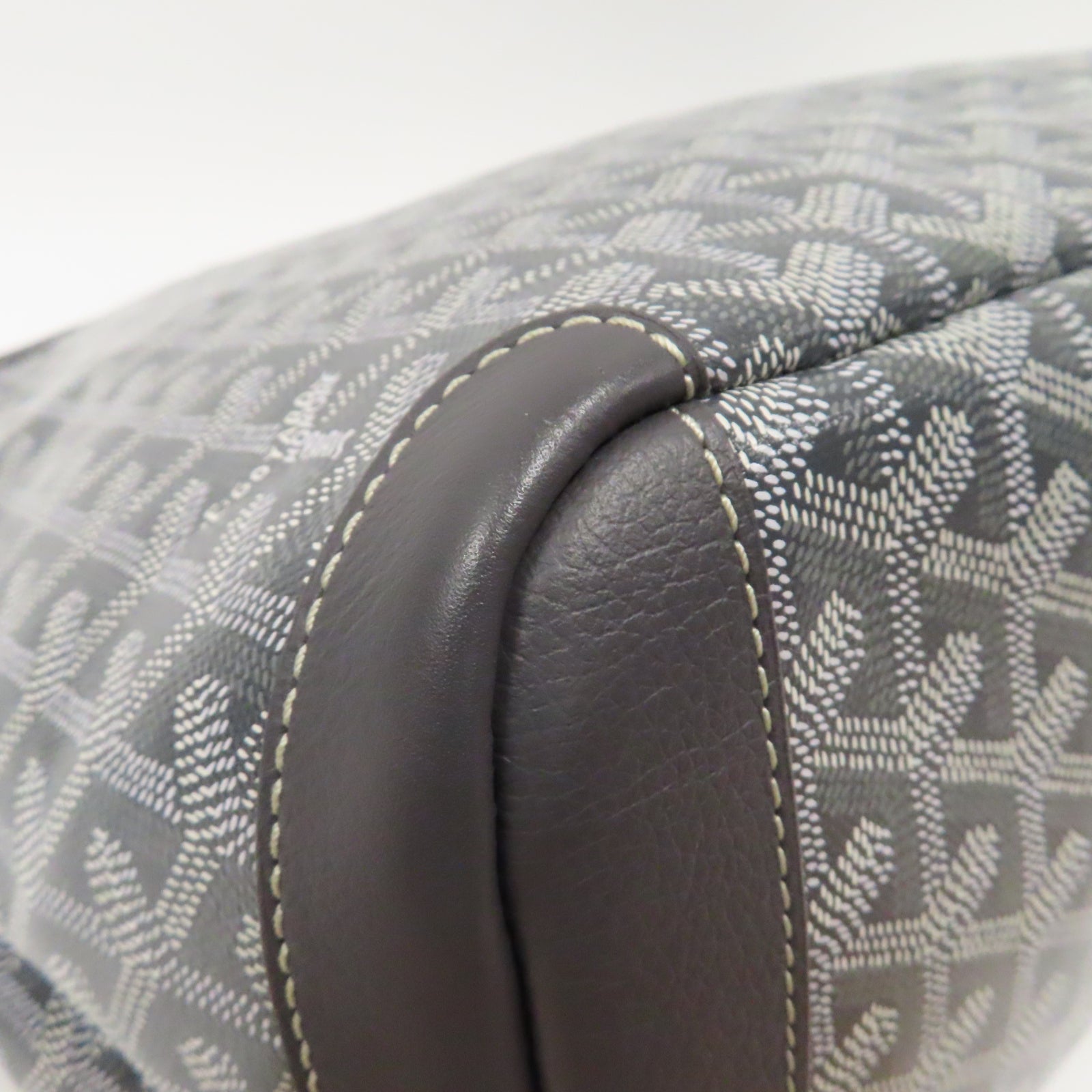 GOYARD 塗層帆布Tote Bag銀扣肩背袋灰色