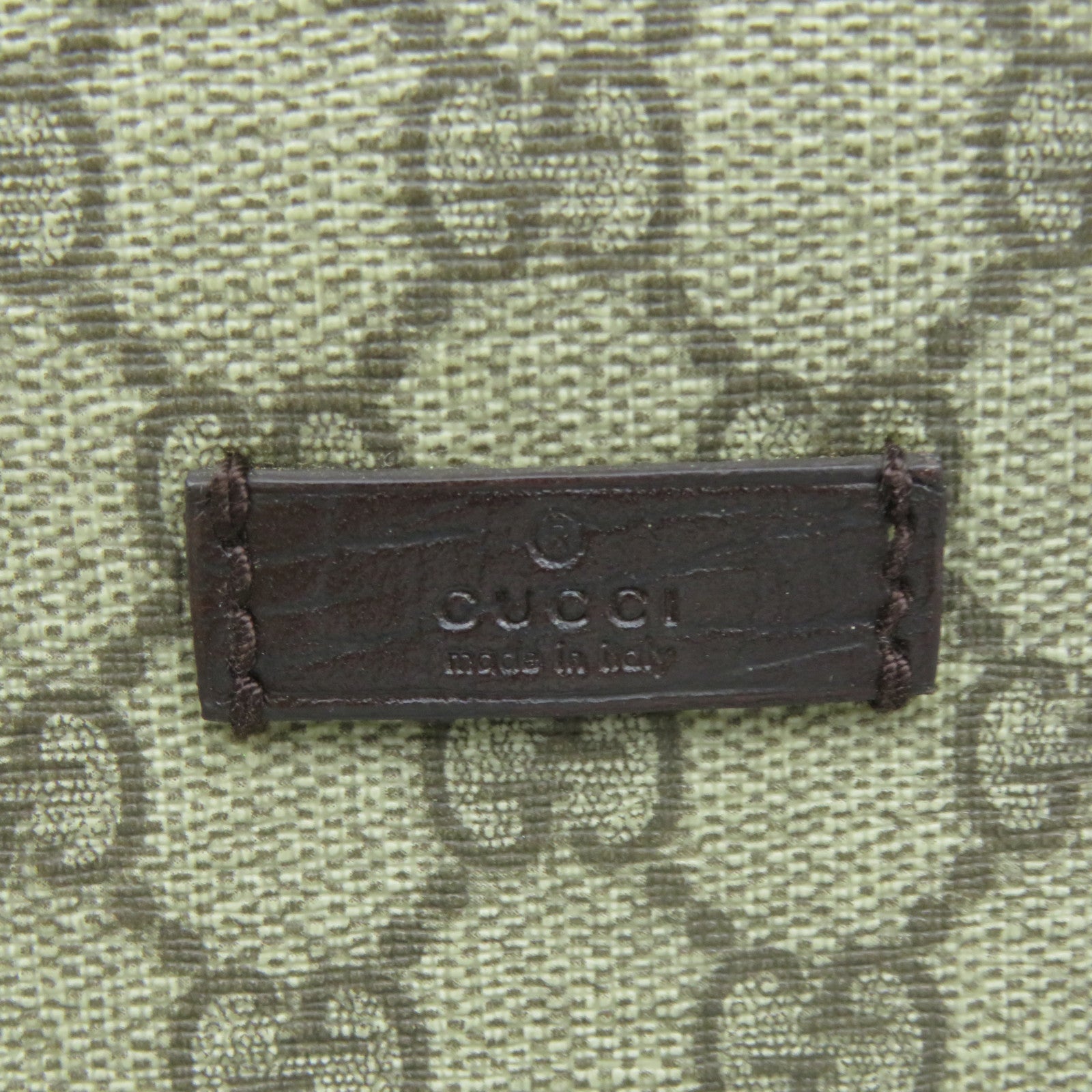 GUCCI Coated Canvas Shoulder Bag Brown Brown