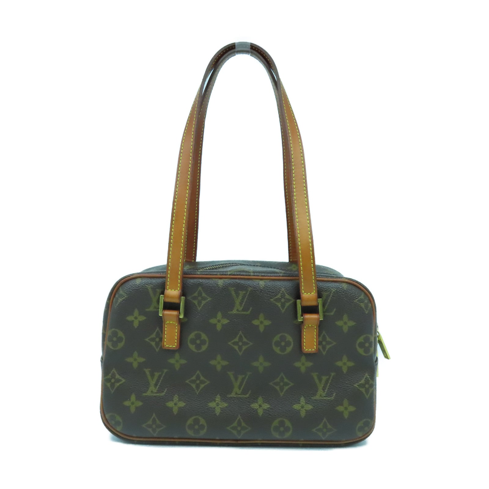 LOUIS VUITTON Monogram Cite MM金扣手挽袋啡色