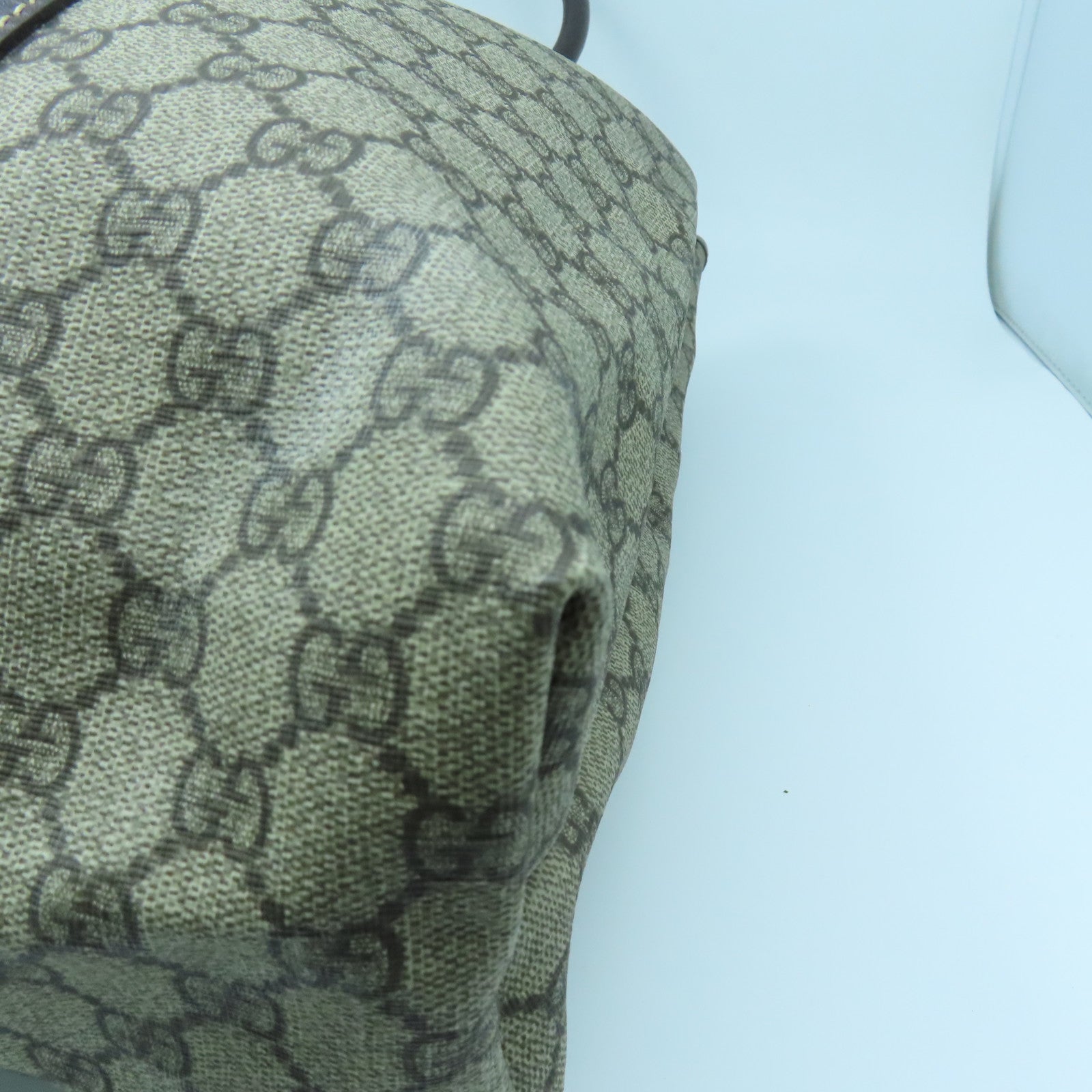 GUCCI 塗層帆布Tote Bag金扣手挽袋啡色