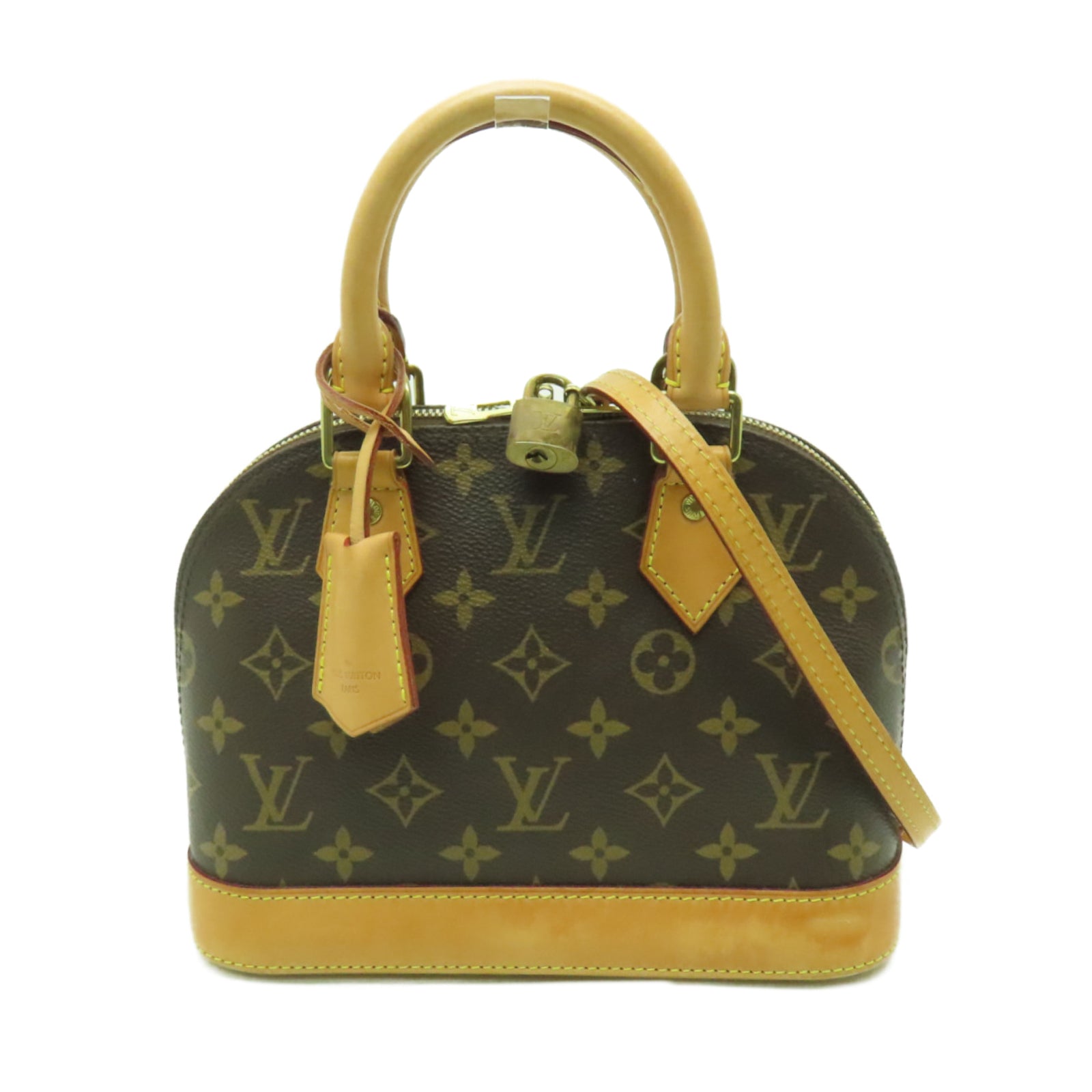 LOUIS VUITTON Monogram Alma BB金扣手挽肩背兩用袋啡色