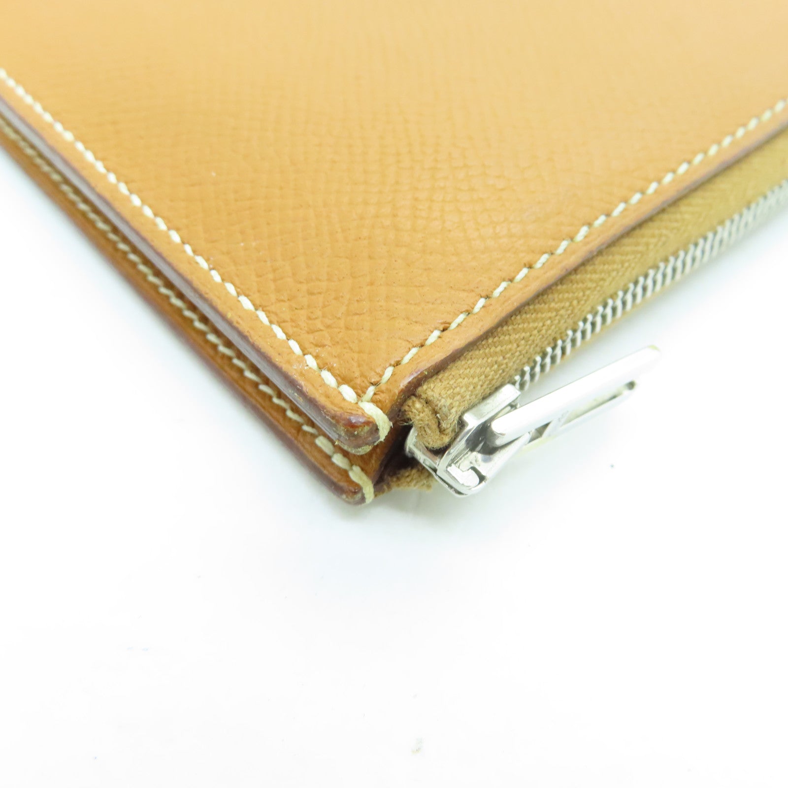 HERMES Epsom皮革Remix Duo Chimeres Wallet銀扣錢包啡色