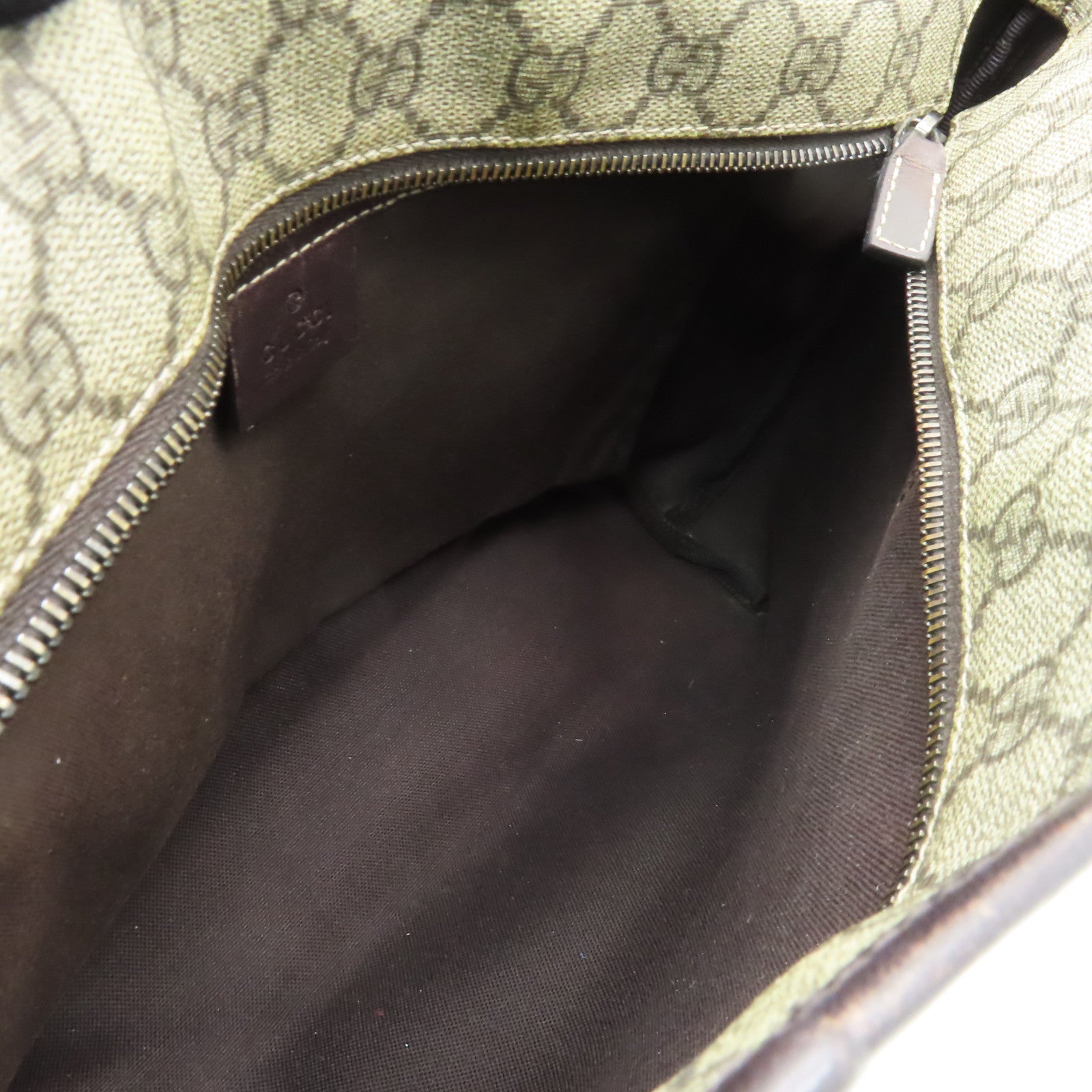 GUCCI 塗層帆布Tote Bag銀扣手挽袋啡色