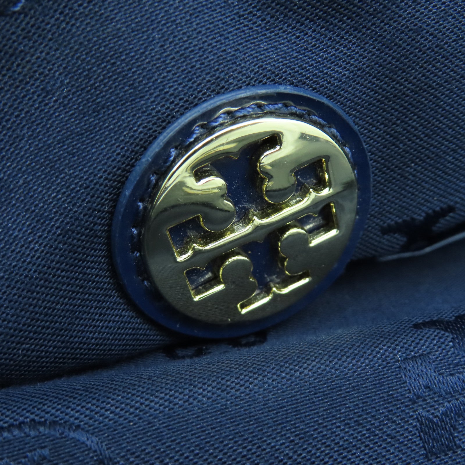 Tory Burch 尼龍Tote Bag金扣手挽袋海軍藍