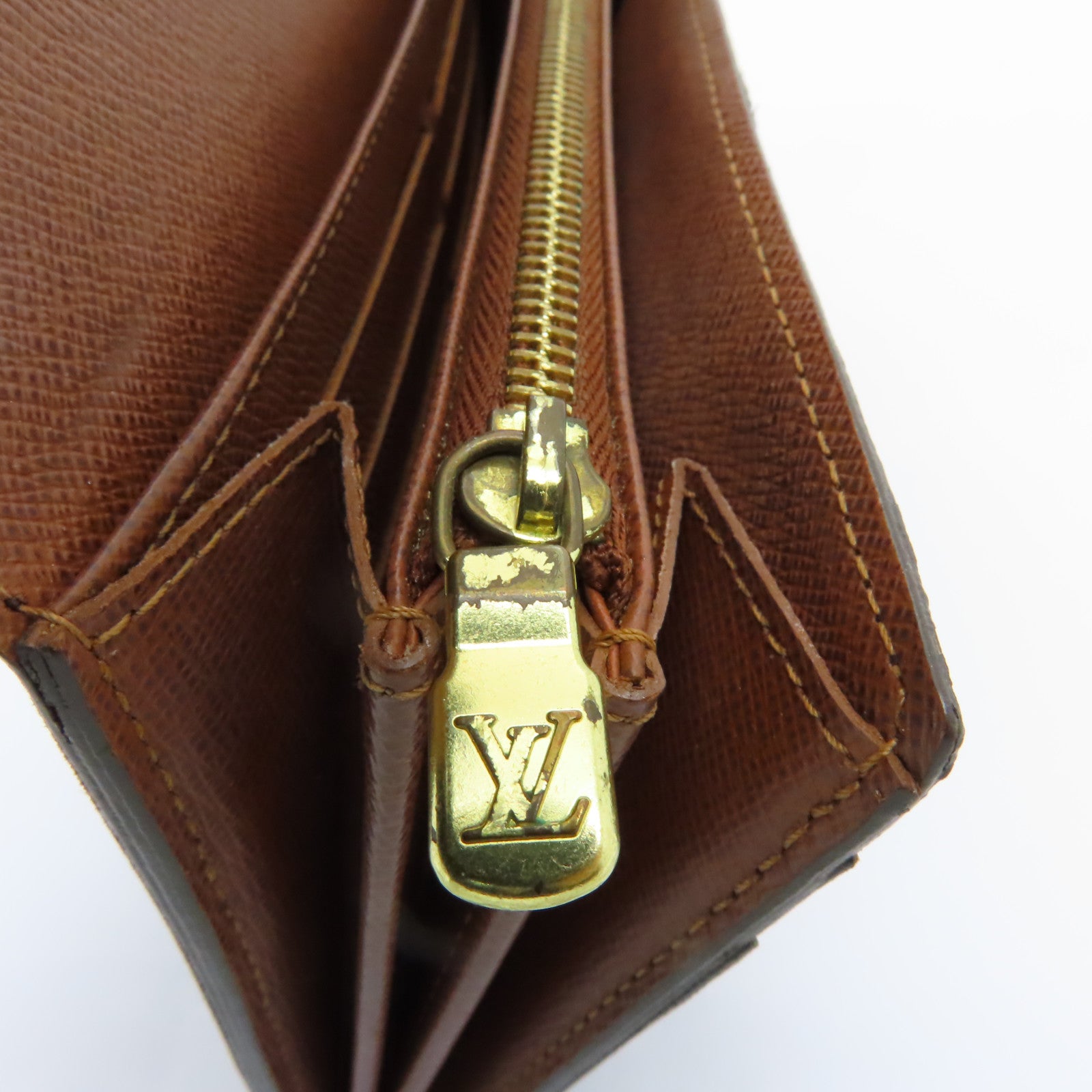LOUIS VUITTON Monogram Portefeuille Sarah金扣長錢包棕色