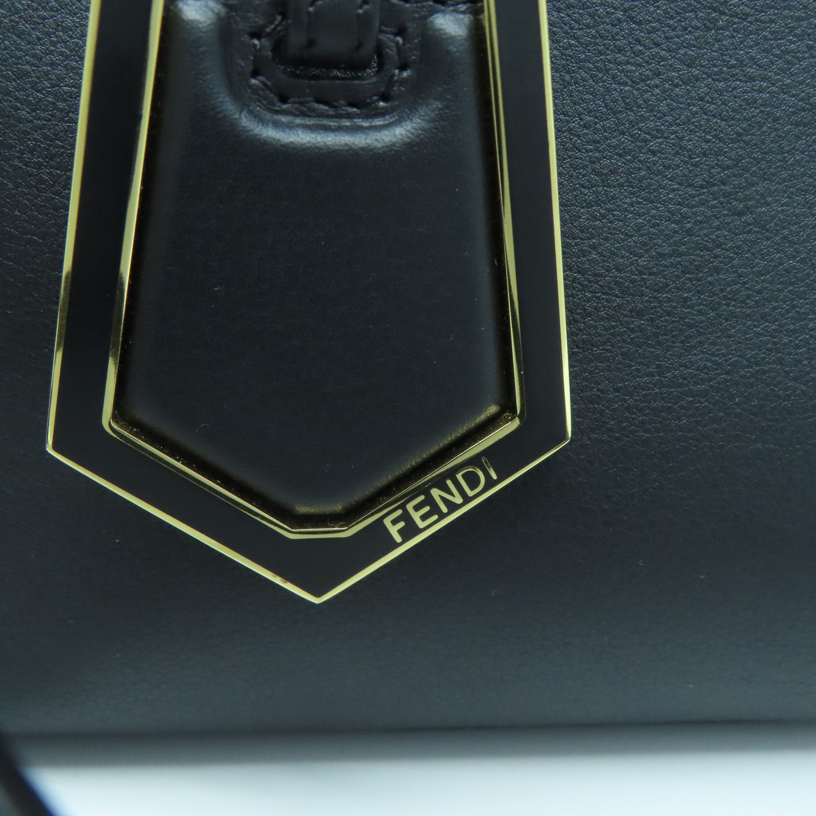 FENDI 【激減優惠】牛皮皮革2 Jour金扣手挽肩背兩用袋黑色