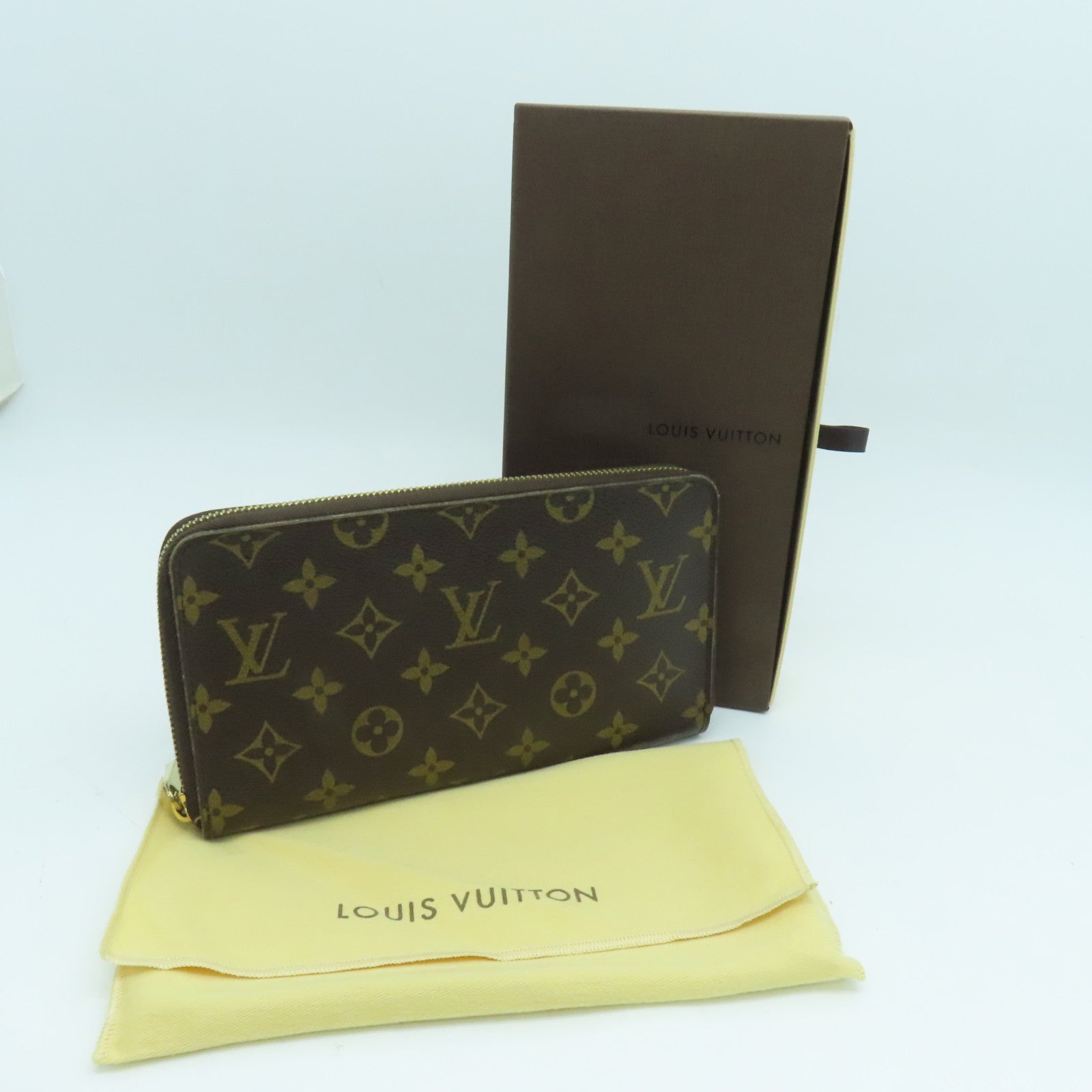 LOUIS VUITTON Monogram Zippy Long Wallet长钱包金扣啡色