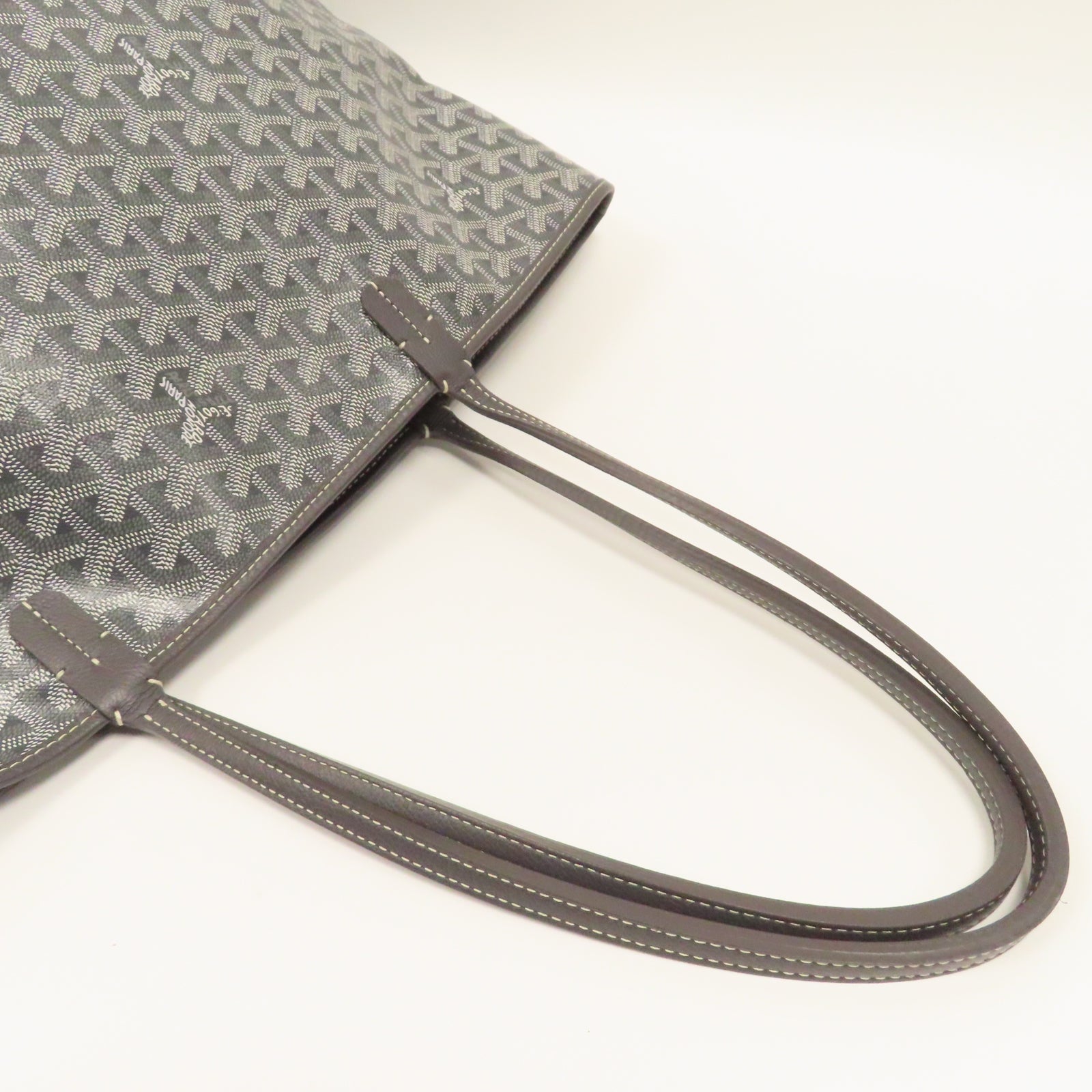 GOYARD 塗層帆布Tote Bag銀扣肩背袋灰色
